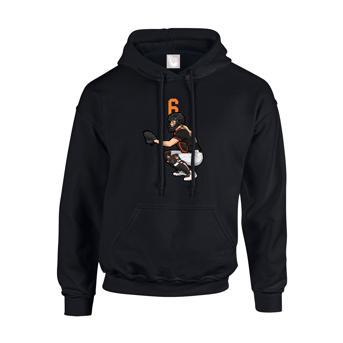 Youth Hoodie — Number Top in Black