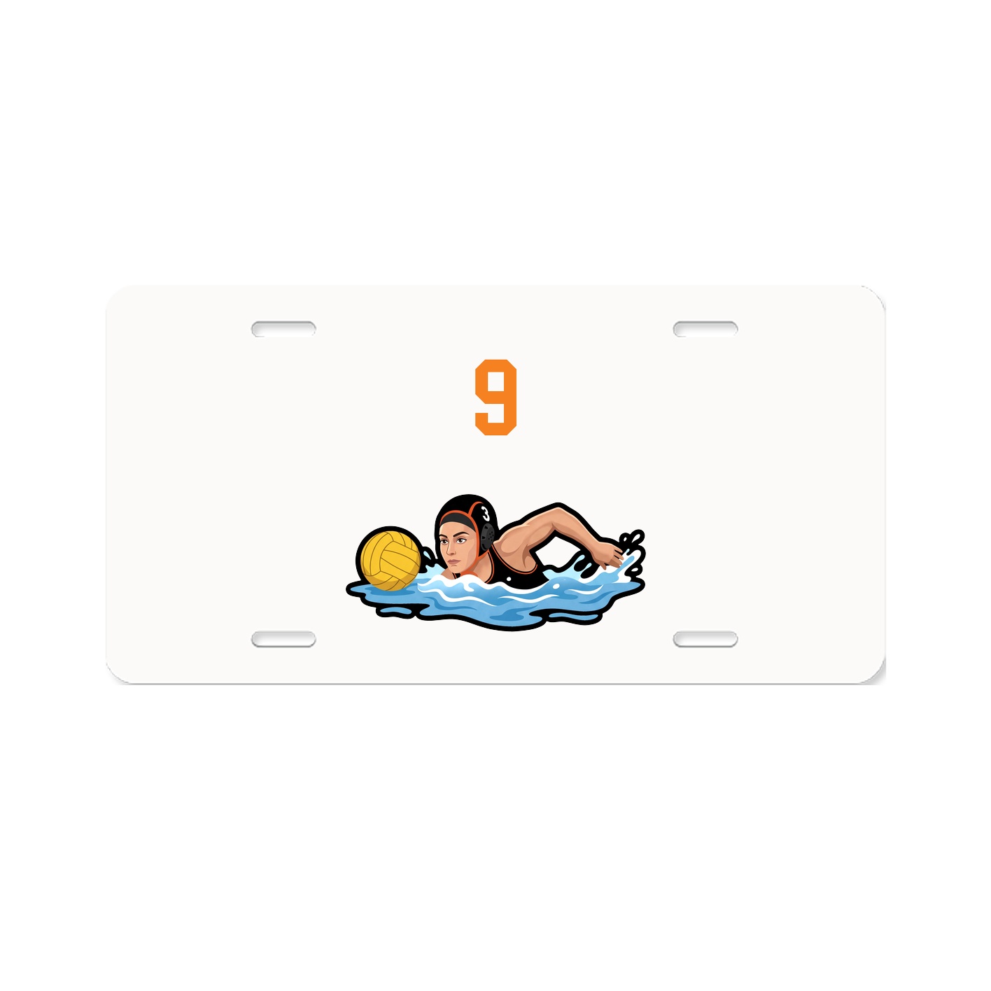 License Plate — Number Top in Classic