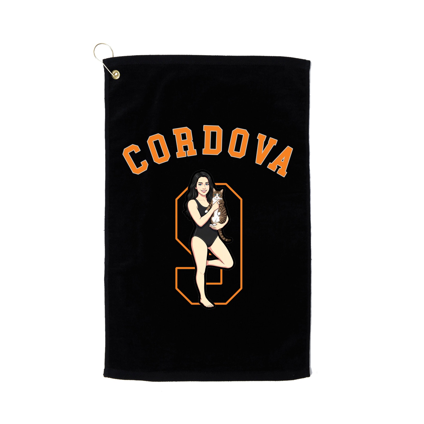 Golf Towel — Shirsey Arch in Black