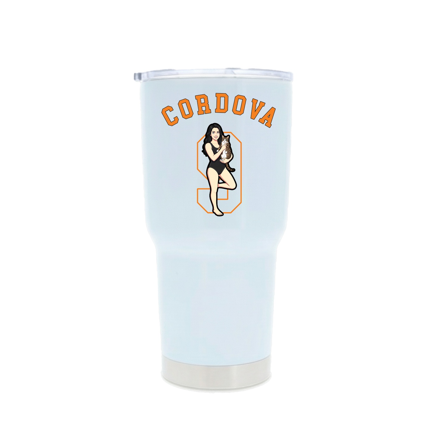 30oz Stainless Steel Tumbler — Shirsey Arch in White