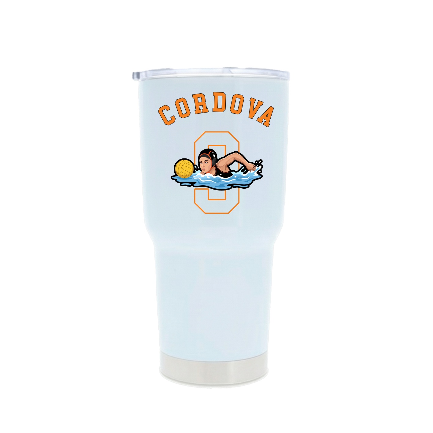 30oz Stainless Steel Tumbler — Shirsey Arch in White