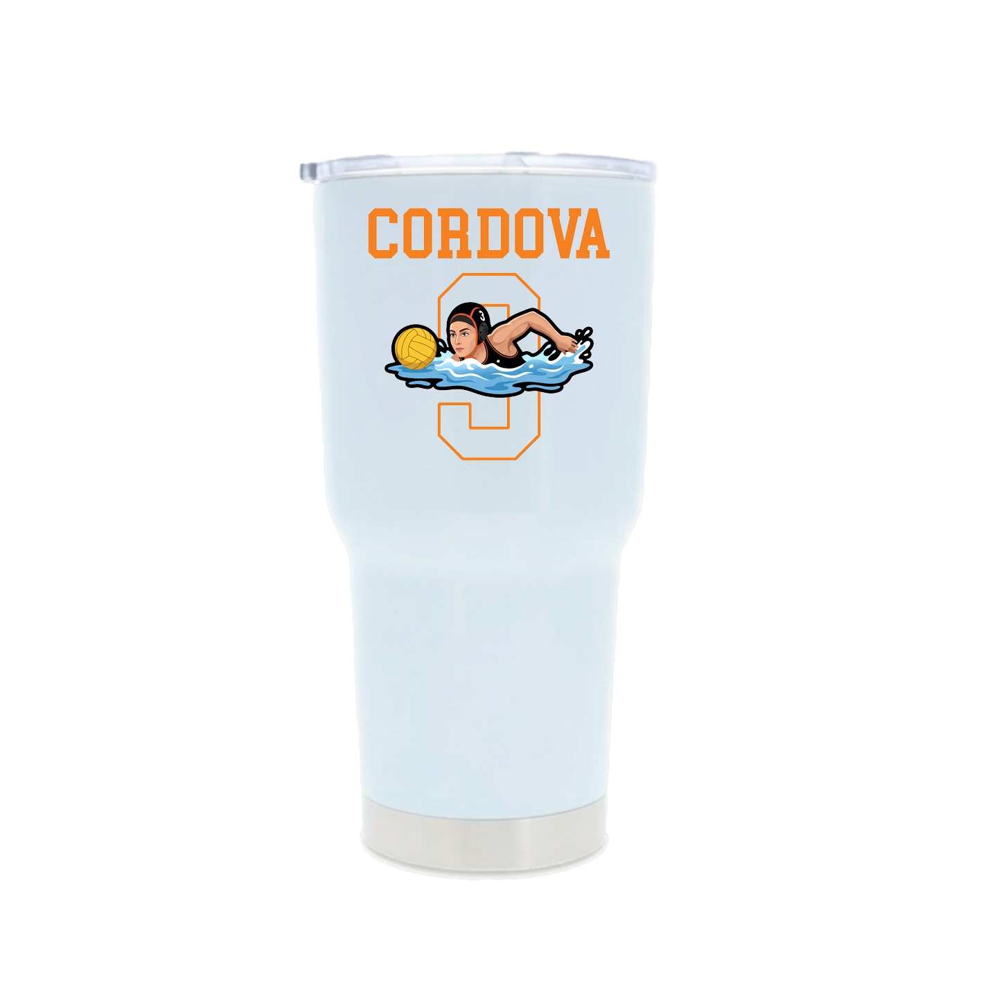 30oz Stainless Steel Tumbler — Shirsey in White