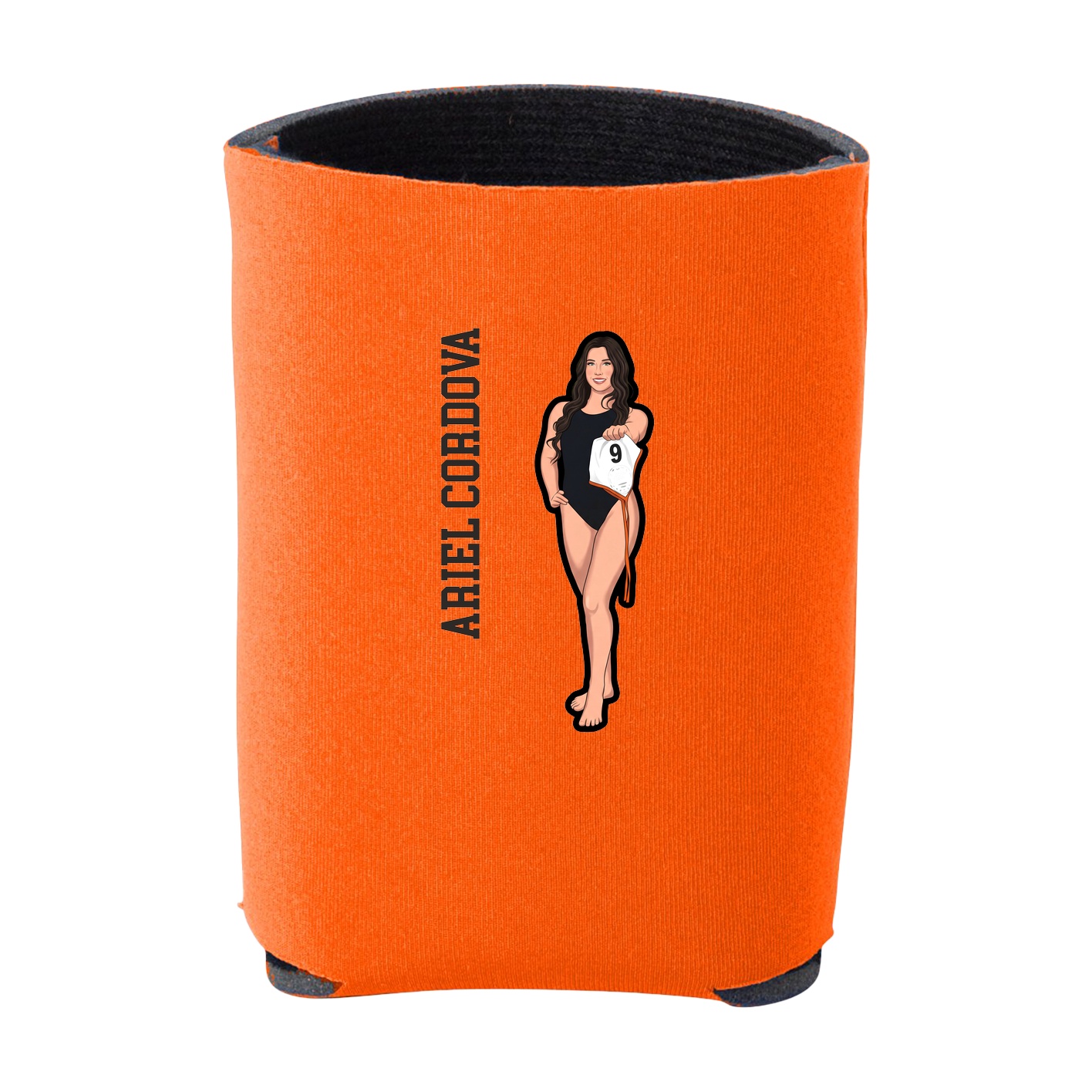 Can Holder — Name Vertical in Orange