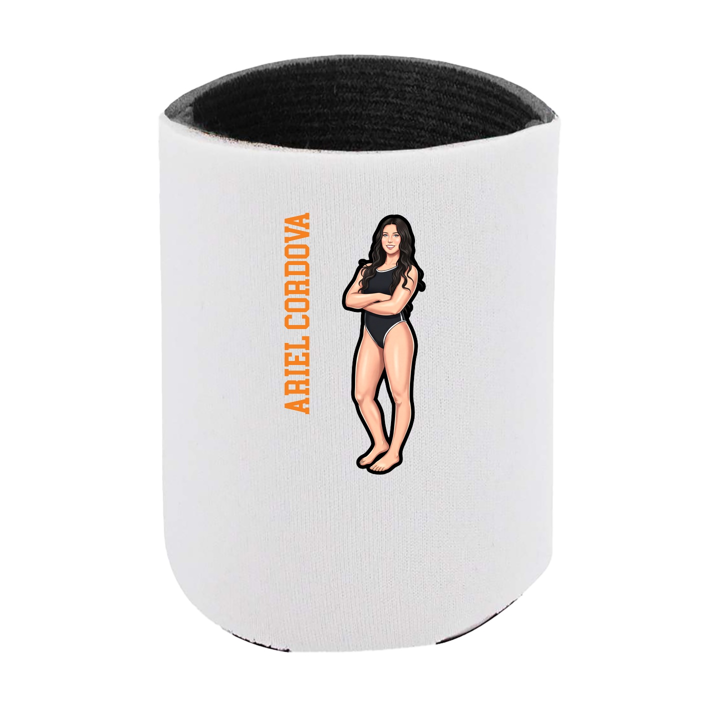 Can Holder — Name Vertical in White