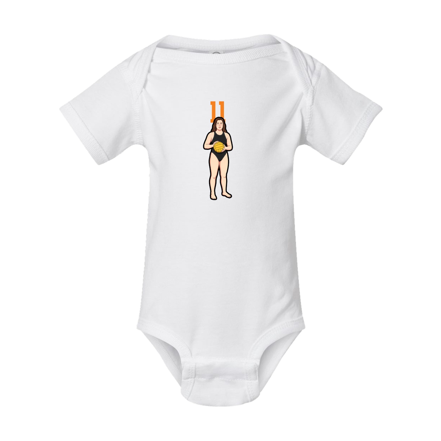 Baby Onesie — Number Top in White