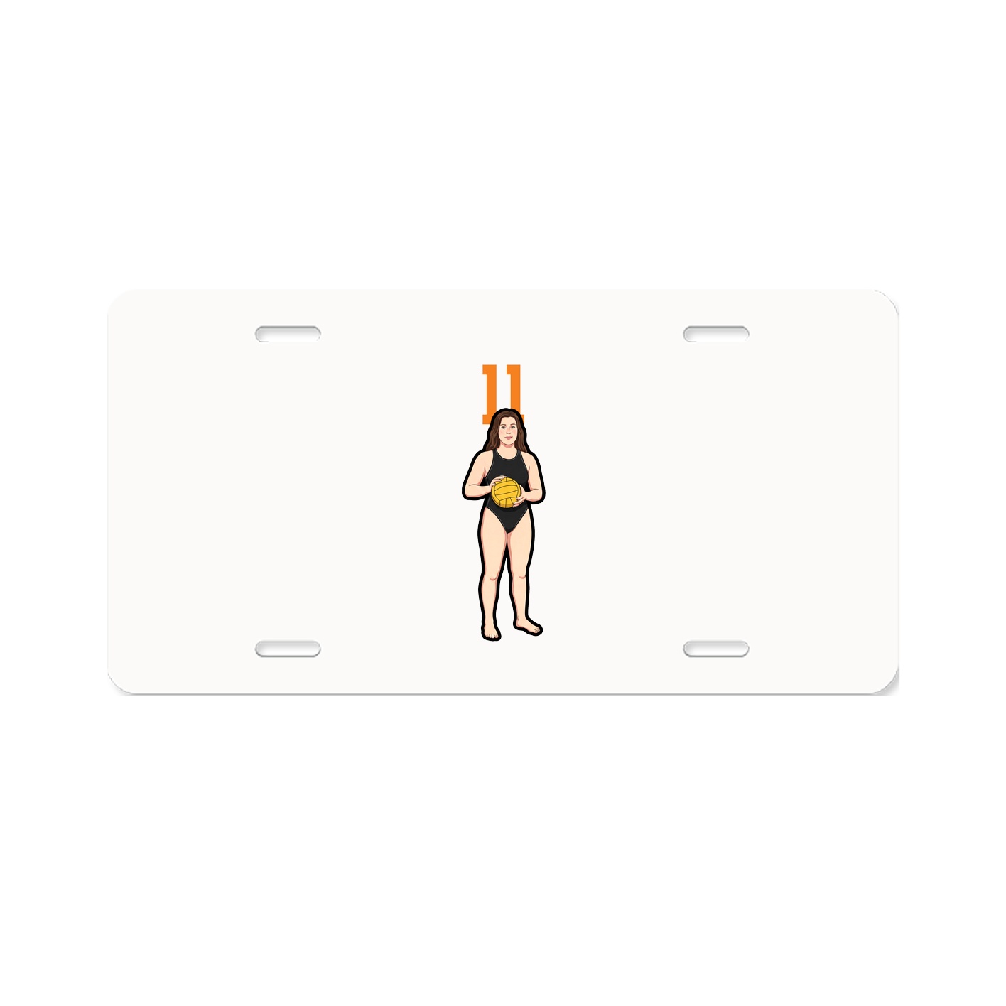 License Plate — Number Top in Classic