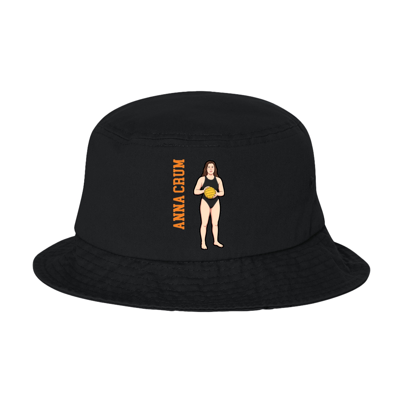 Bucket Cap — Name Vertical in Black
