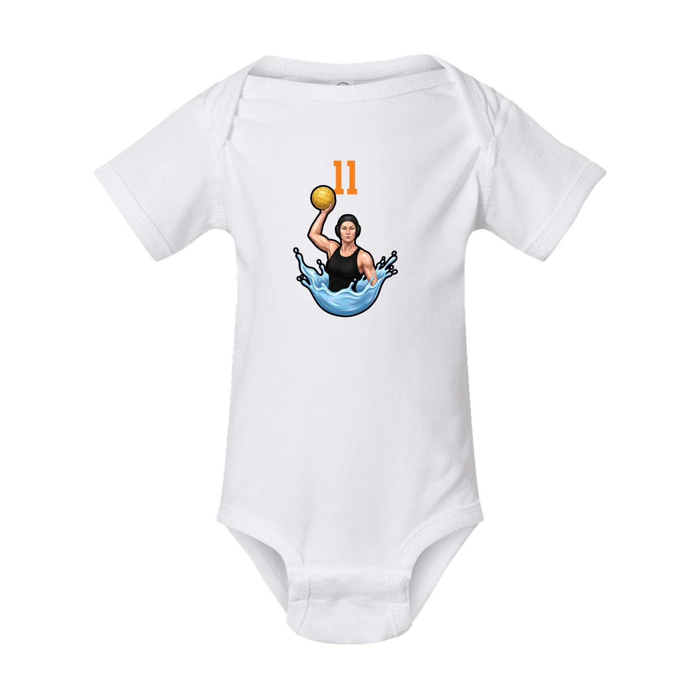 Baby Onesie — Number Top in White