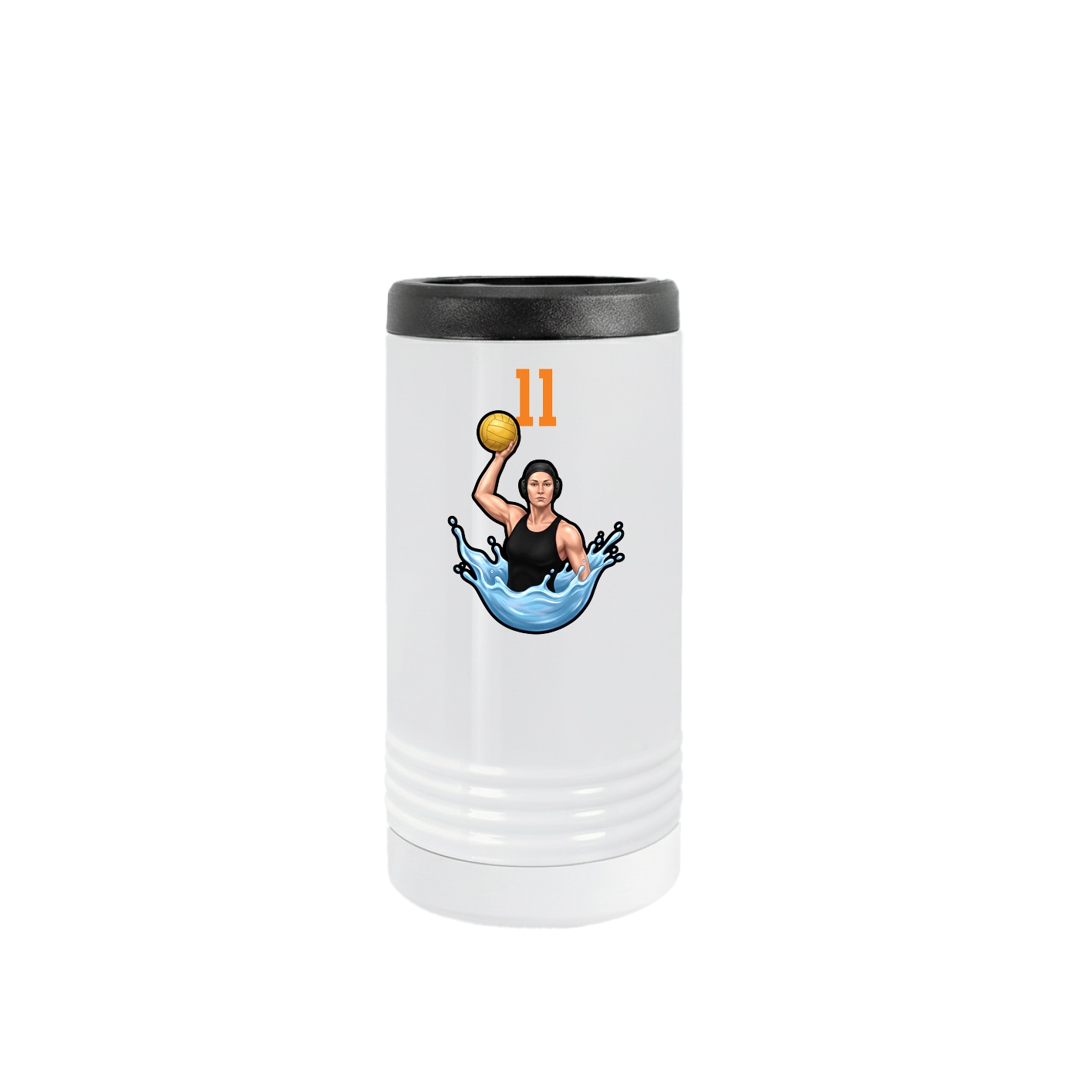 Slim Beverage Holder — Number Top in White