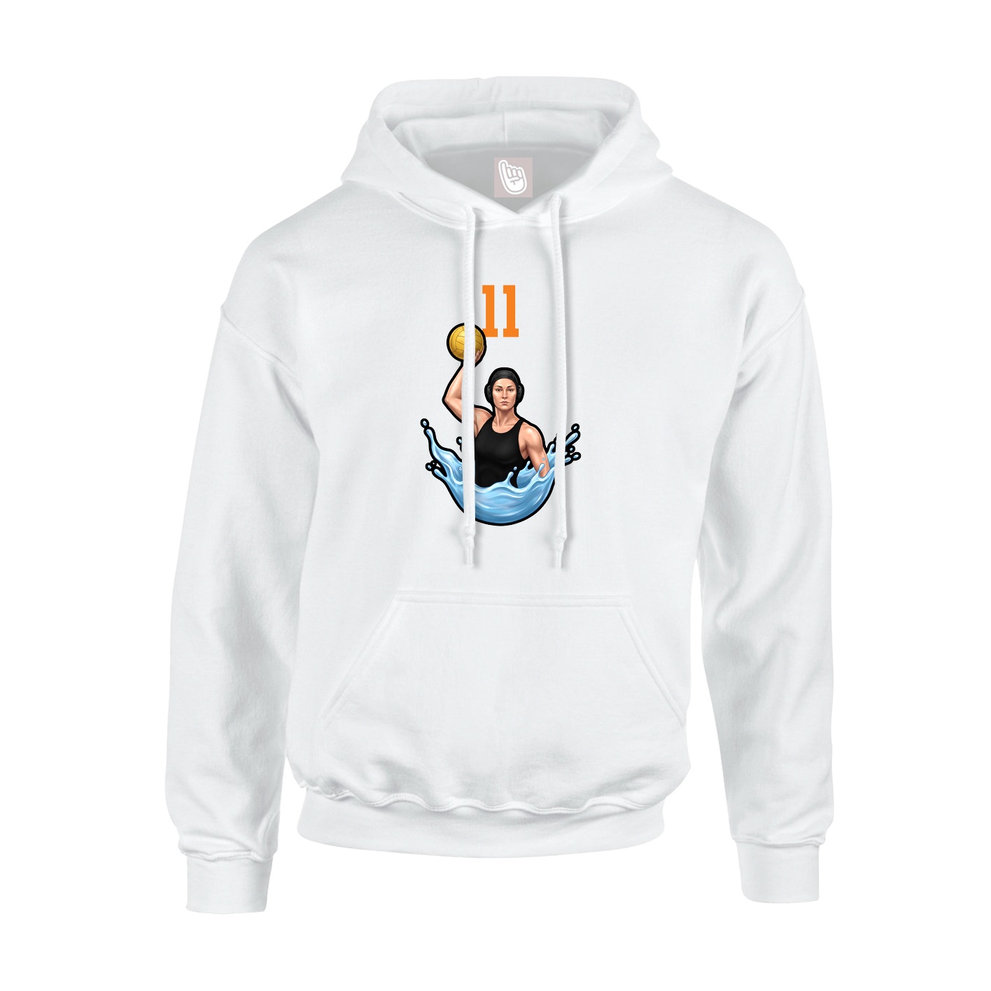 Hoodie — Number Top in White