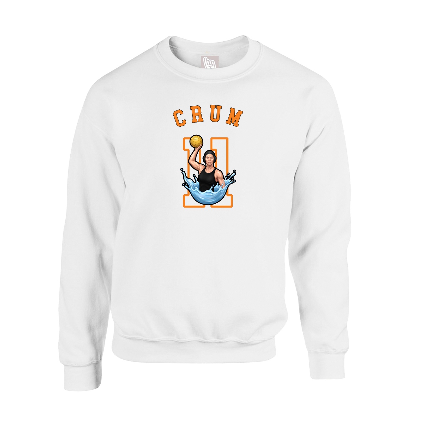 Fleece Crew — Shirsey Arch in White