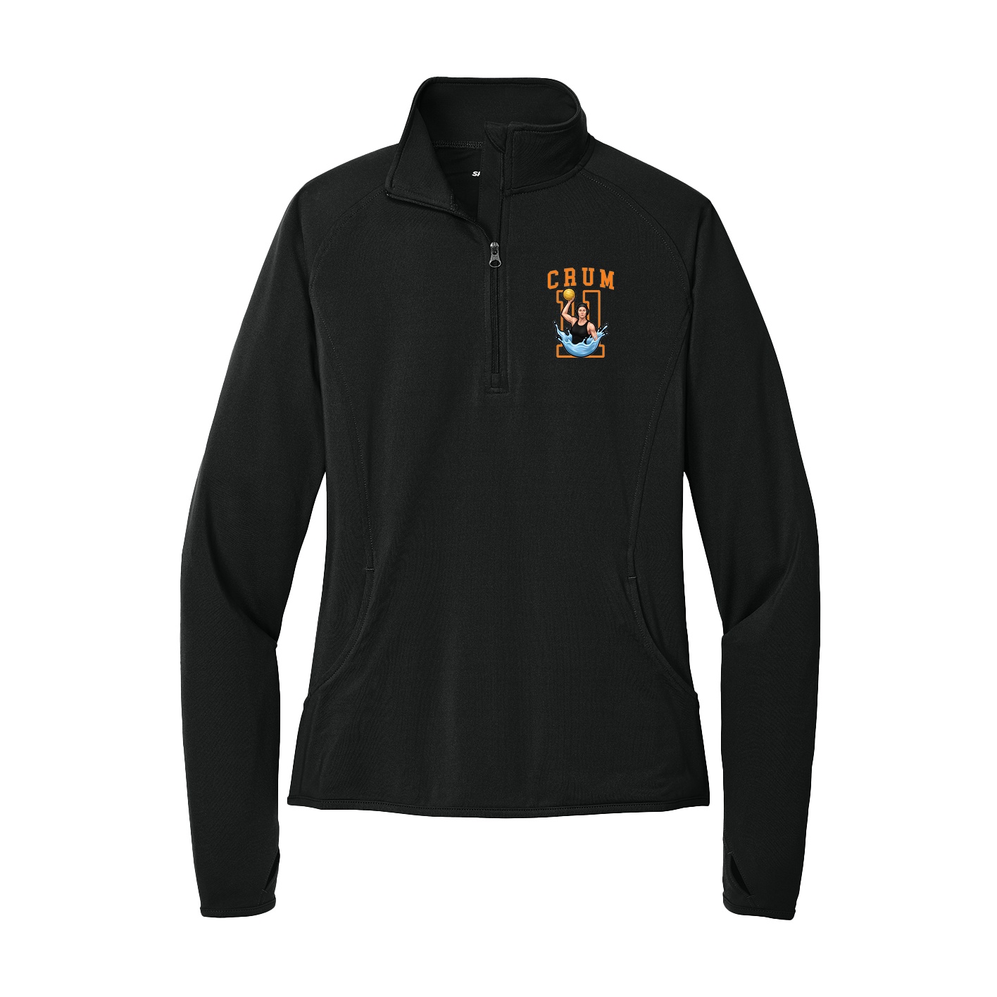 Women's Q-Zip Pullover — Shirsey in Black