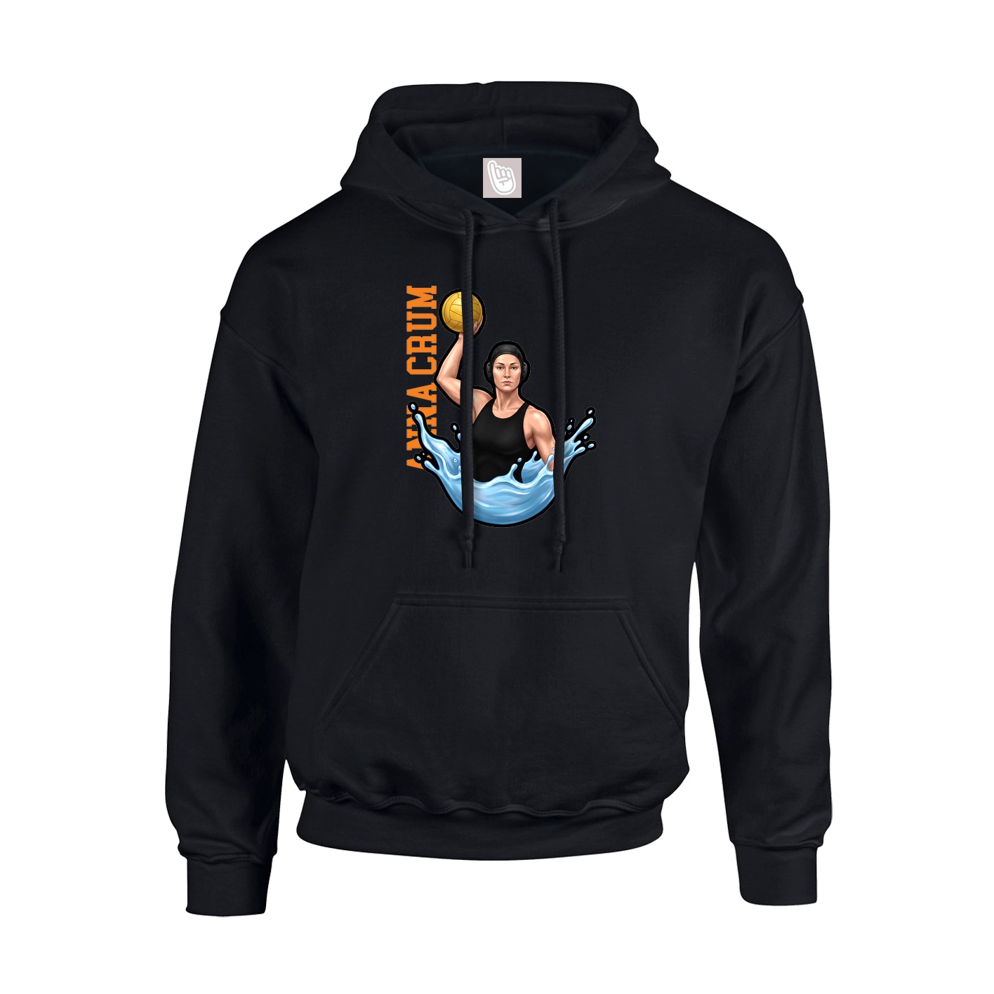 Youth Hoodie — Name Vertical in Black
