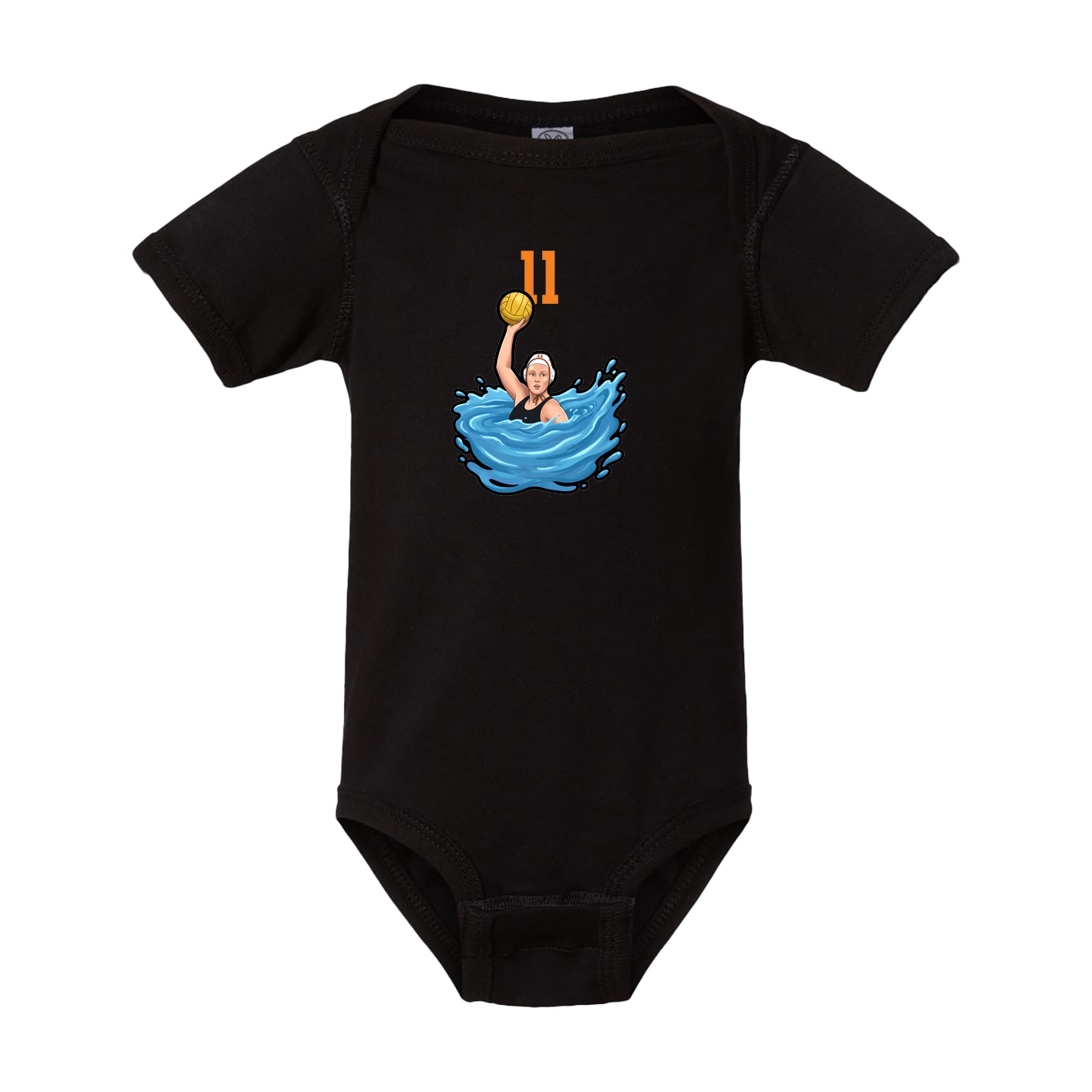 Baby Onesie — Number Top in Black
