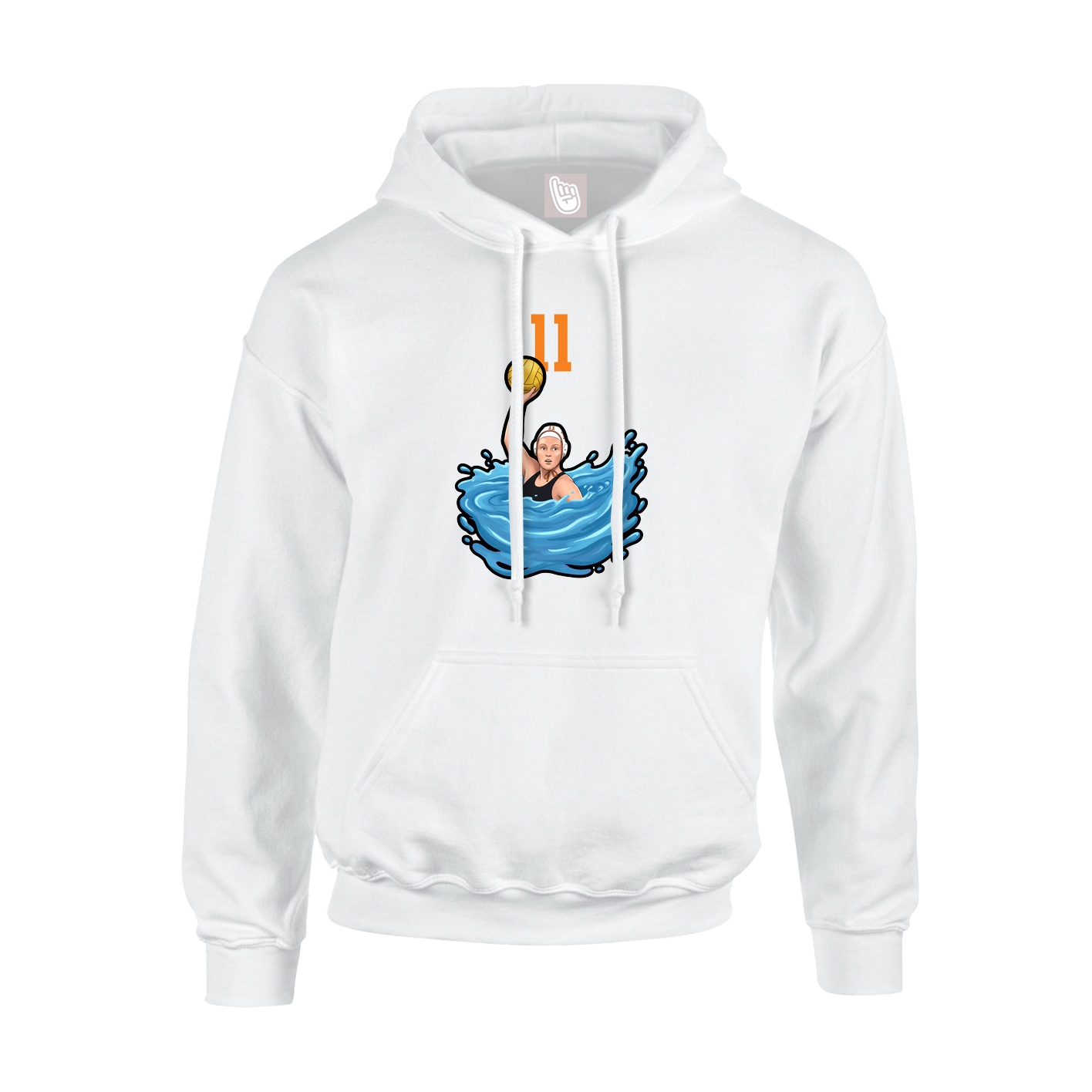 Hoodie — Number Top in White
