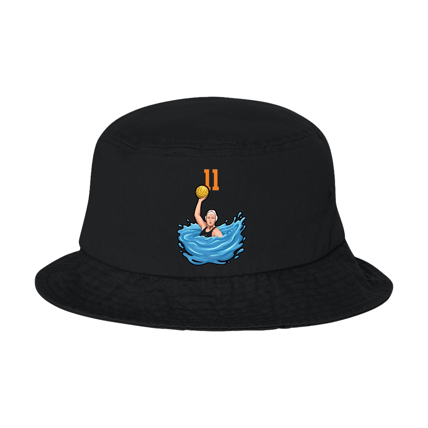 Bucket Cap — Number Top in Black
