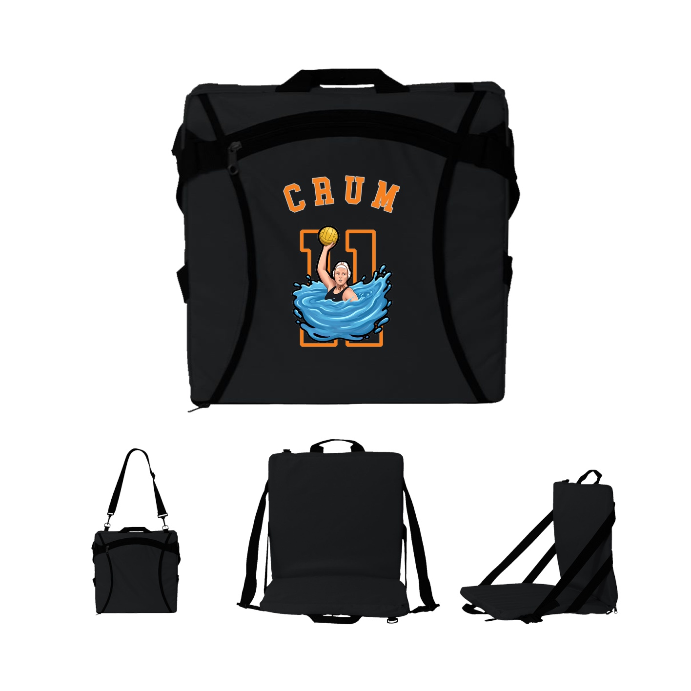 Folding Stadium Seat — Shirsey Arch in Black