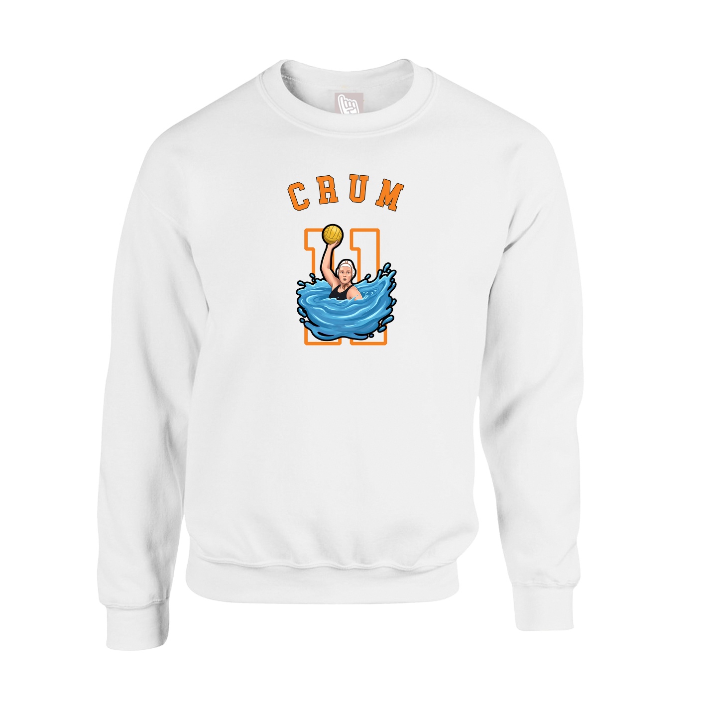 Fleece Crew — Shirsey Arch in White