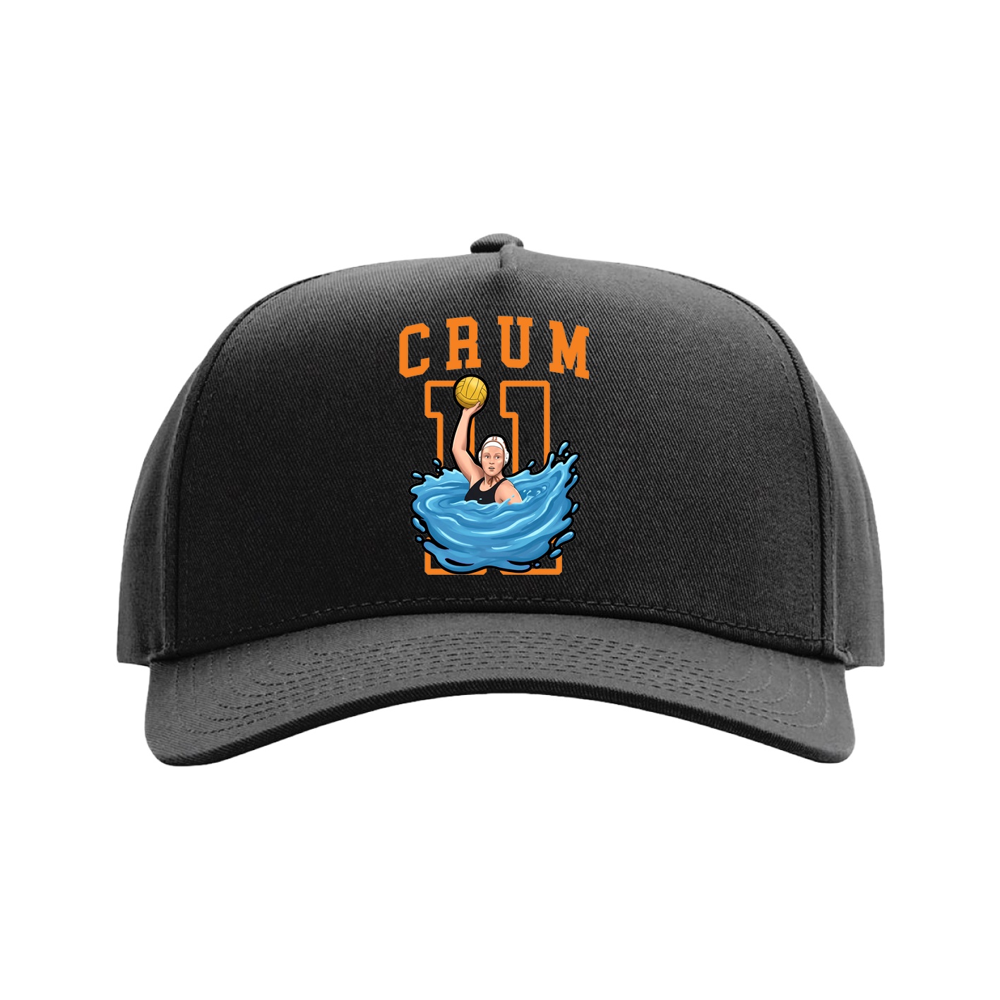 Full Fabric Five-Panel Champ Cap — Shirsey in Black