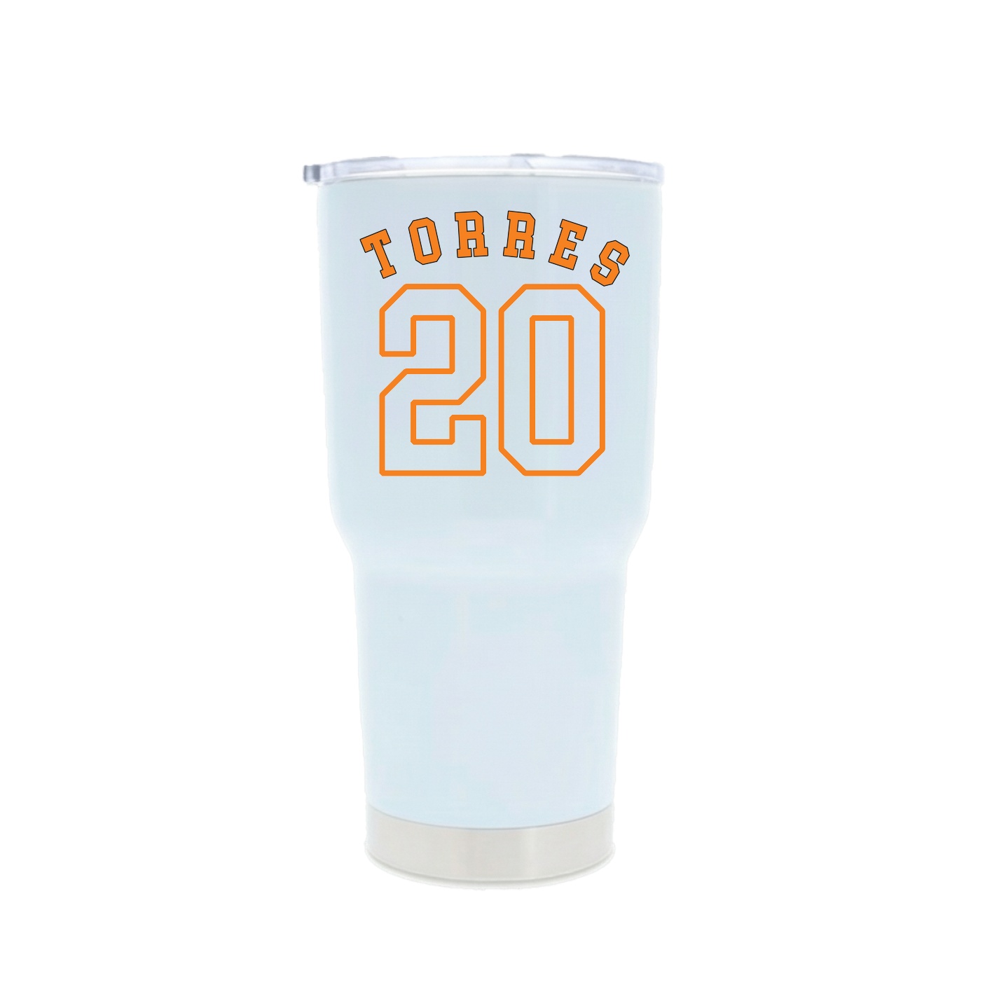 30oz Stainless Steel Tumbler — Shirsey Arch in White