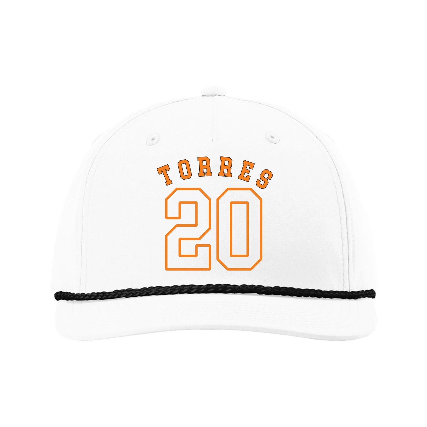 Five-Panel Classic Rope Cap — Shirsey Arch in White