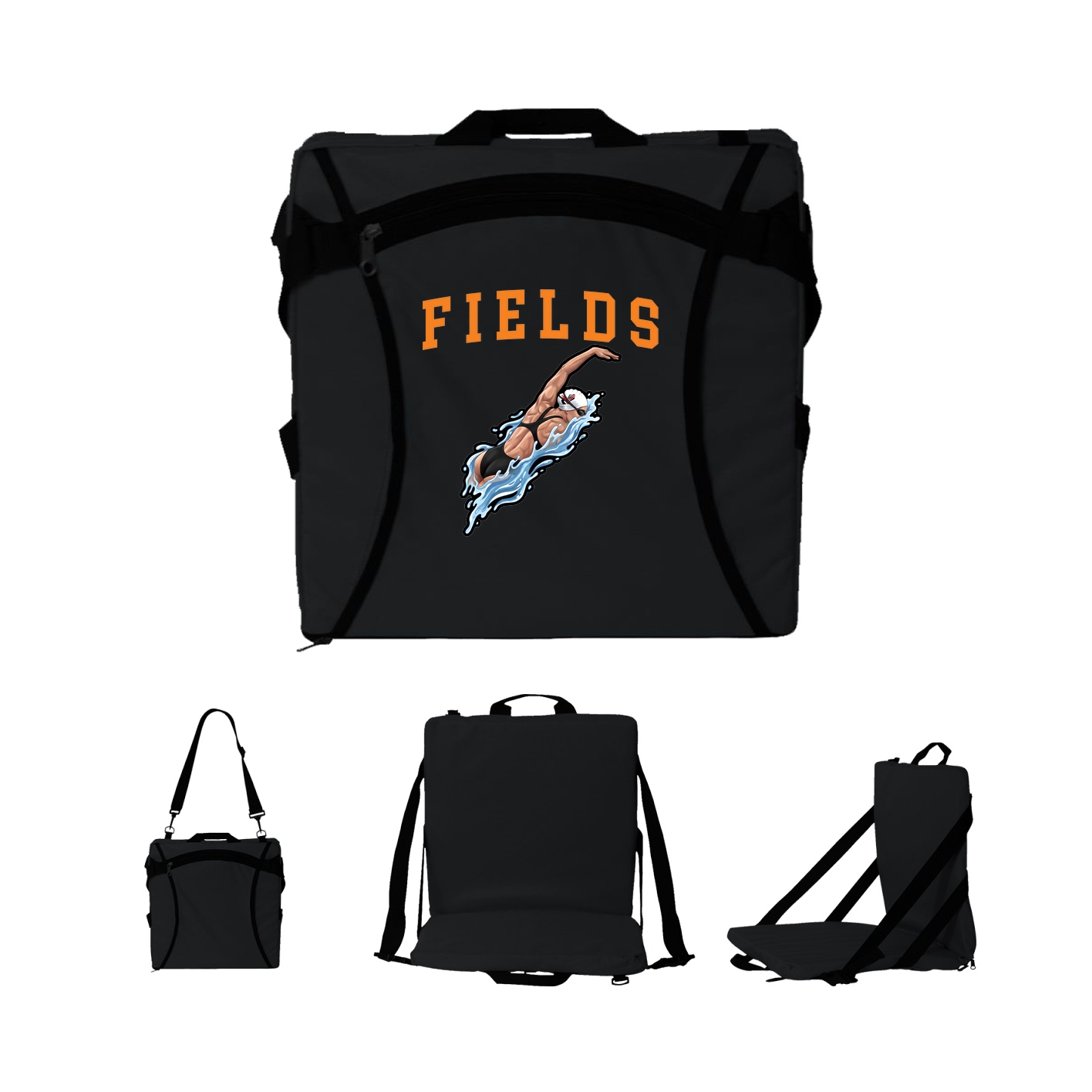Folding Stadium Seat — Shirsey in Black