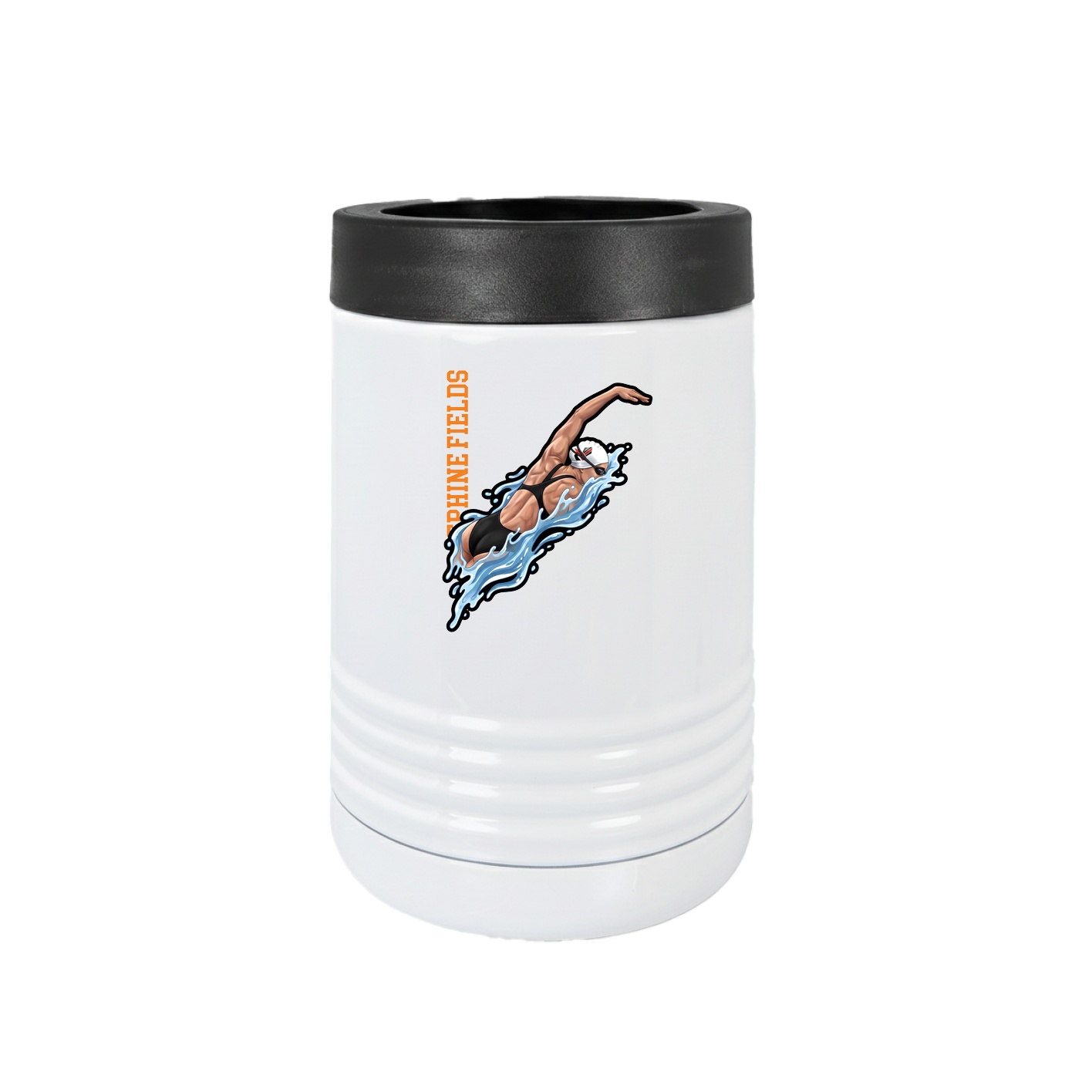 Beverage Holder — Name Vertical in White