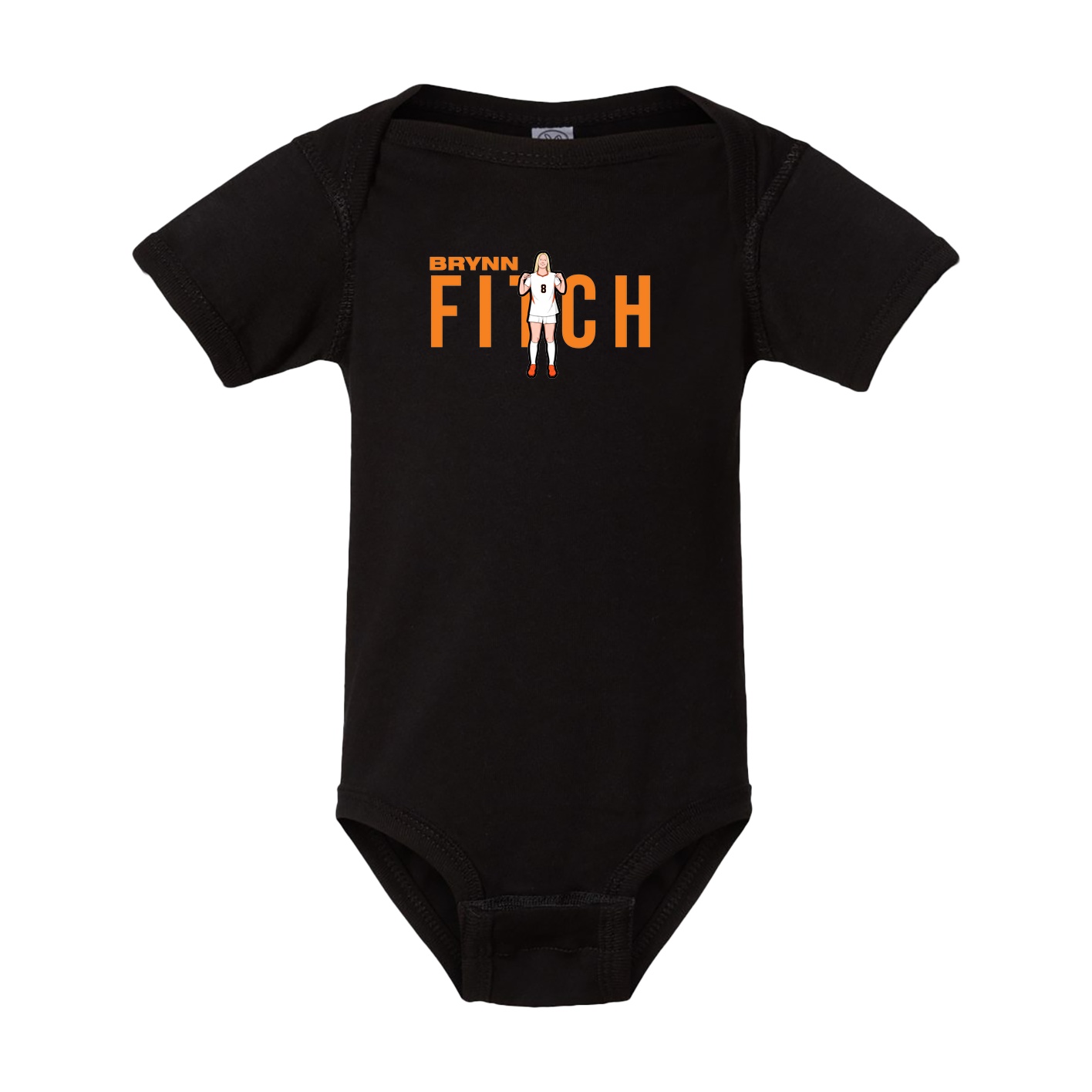 Baby Onesie — Player Name in Black