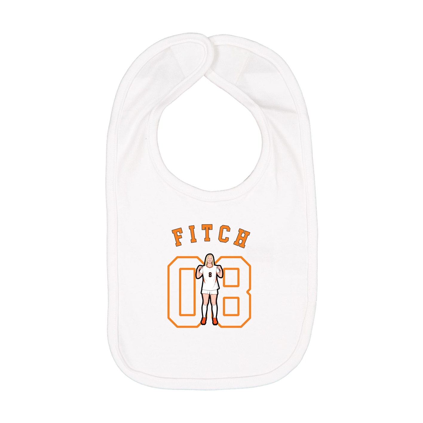 Infant Bib — Shirsey Arch in White