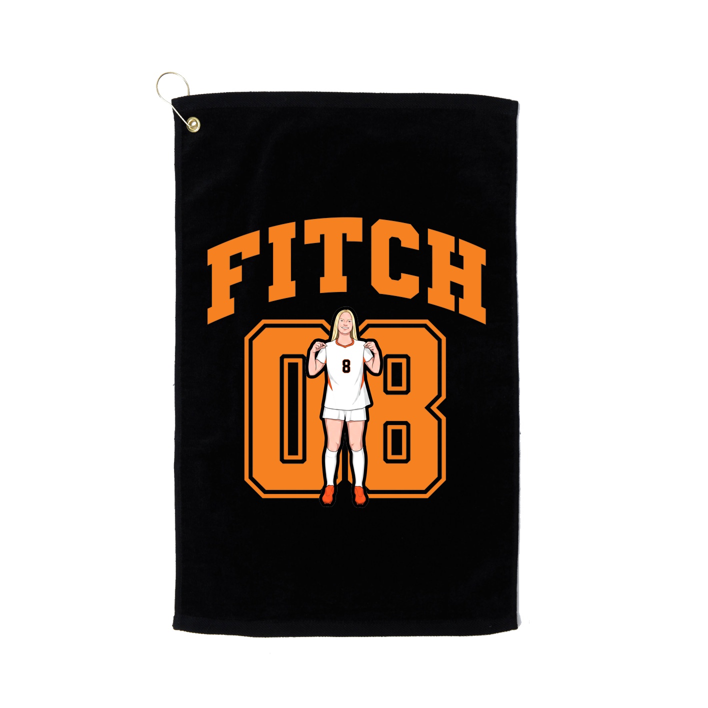 Golf Towel — Number in Black