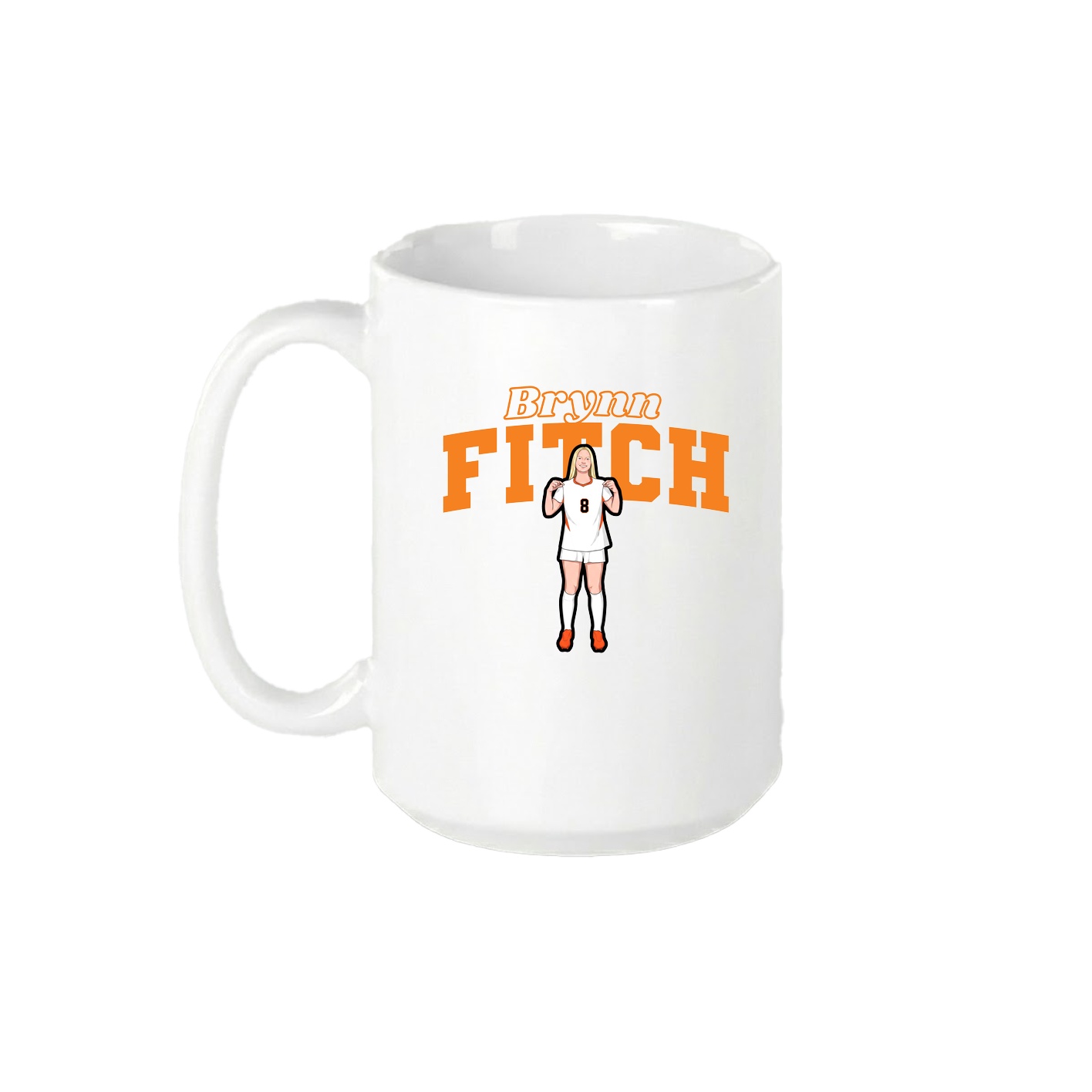 15oz Coffee Mug — Name Arch in White
