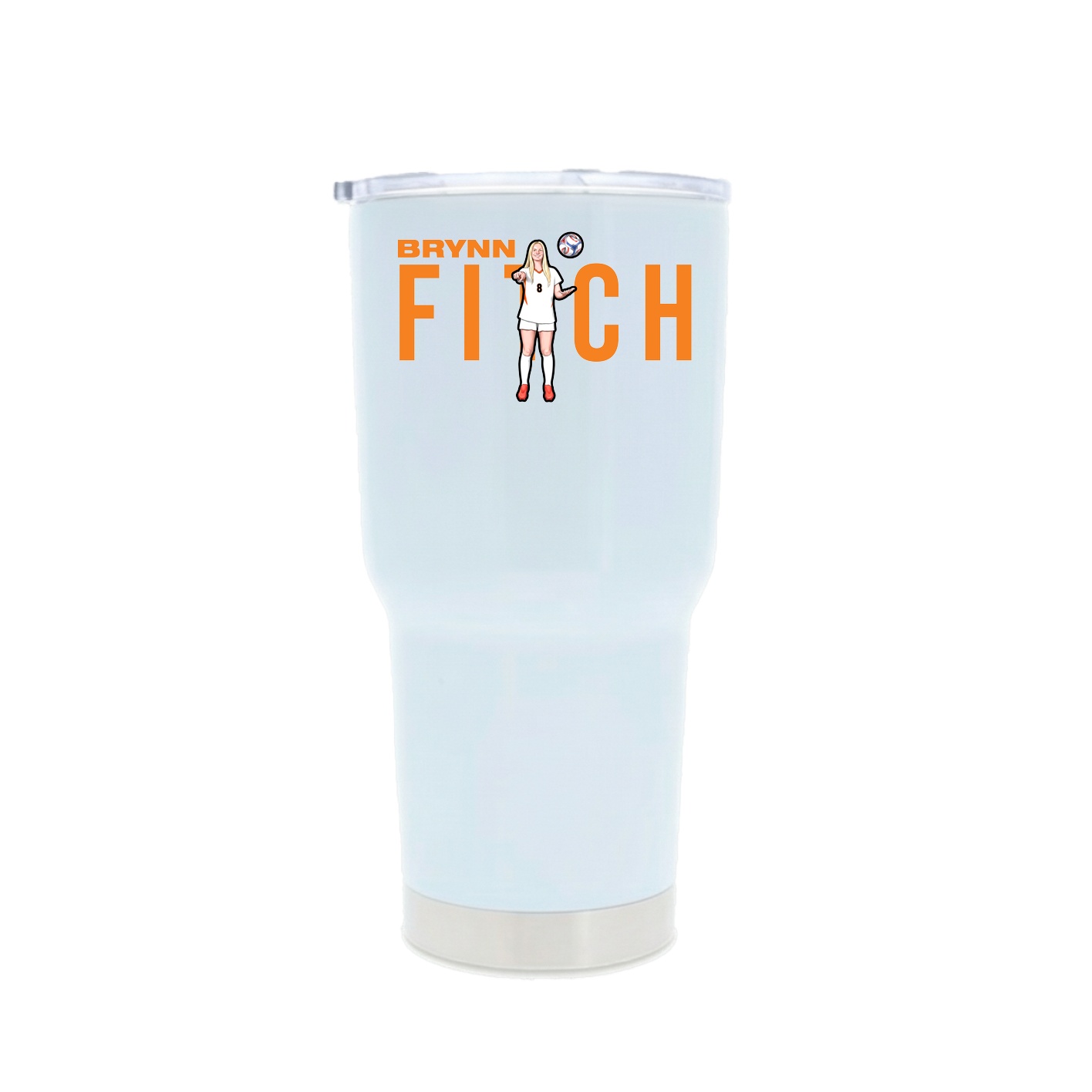 30oz Stainless Steel Tumbler — Player Name in White