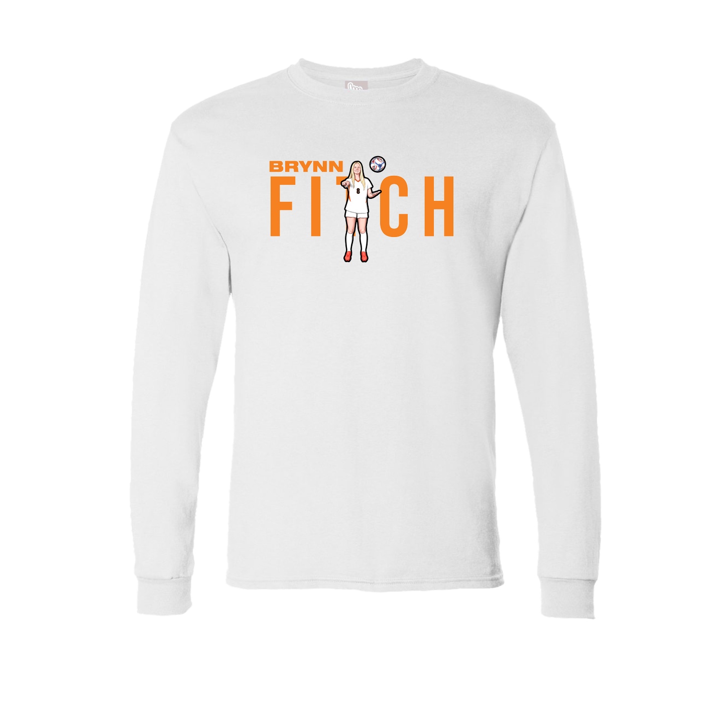 Long Sleeve Tee — Player Name in White