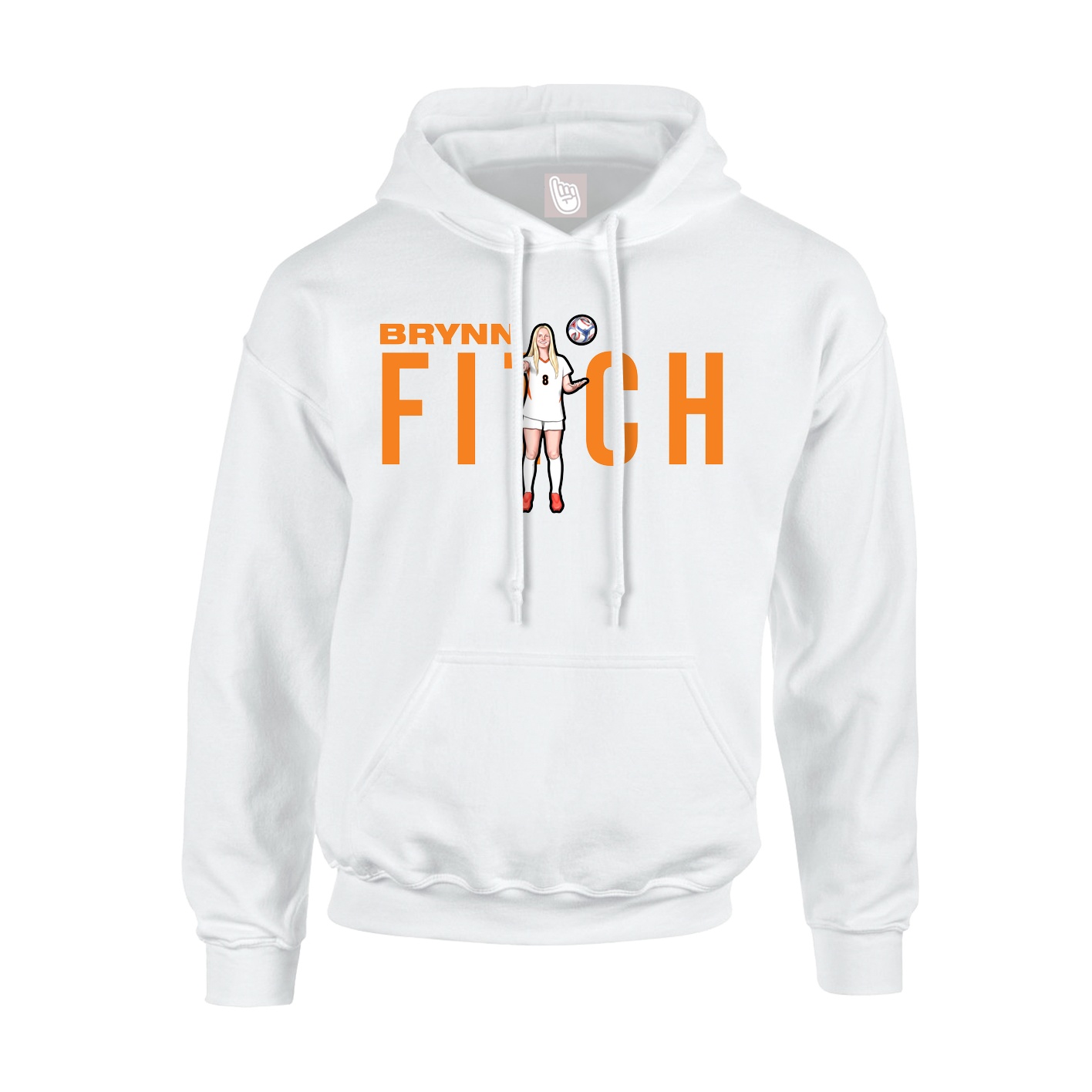 Youth Hoodie — Player Name in White