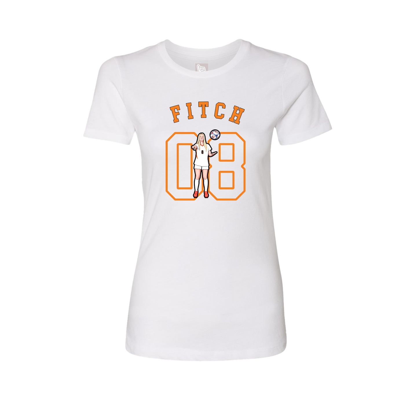 Fitted Women's Tee — Shirsey Arch in White