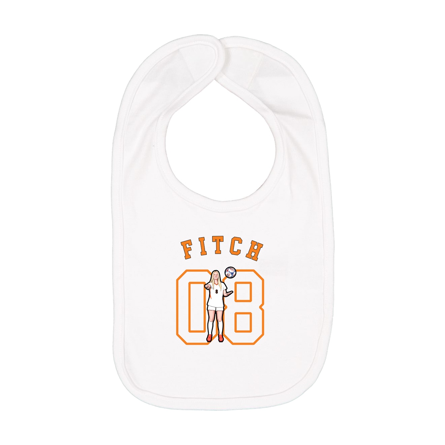 Infant Bib — Shirsey Arch in White