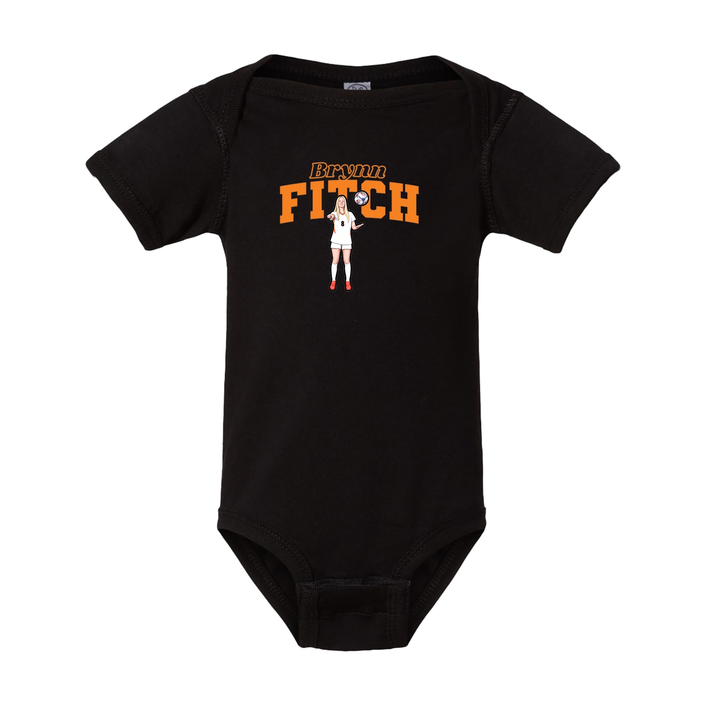 Baby Onesie — Name Arch in Black