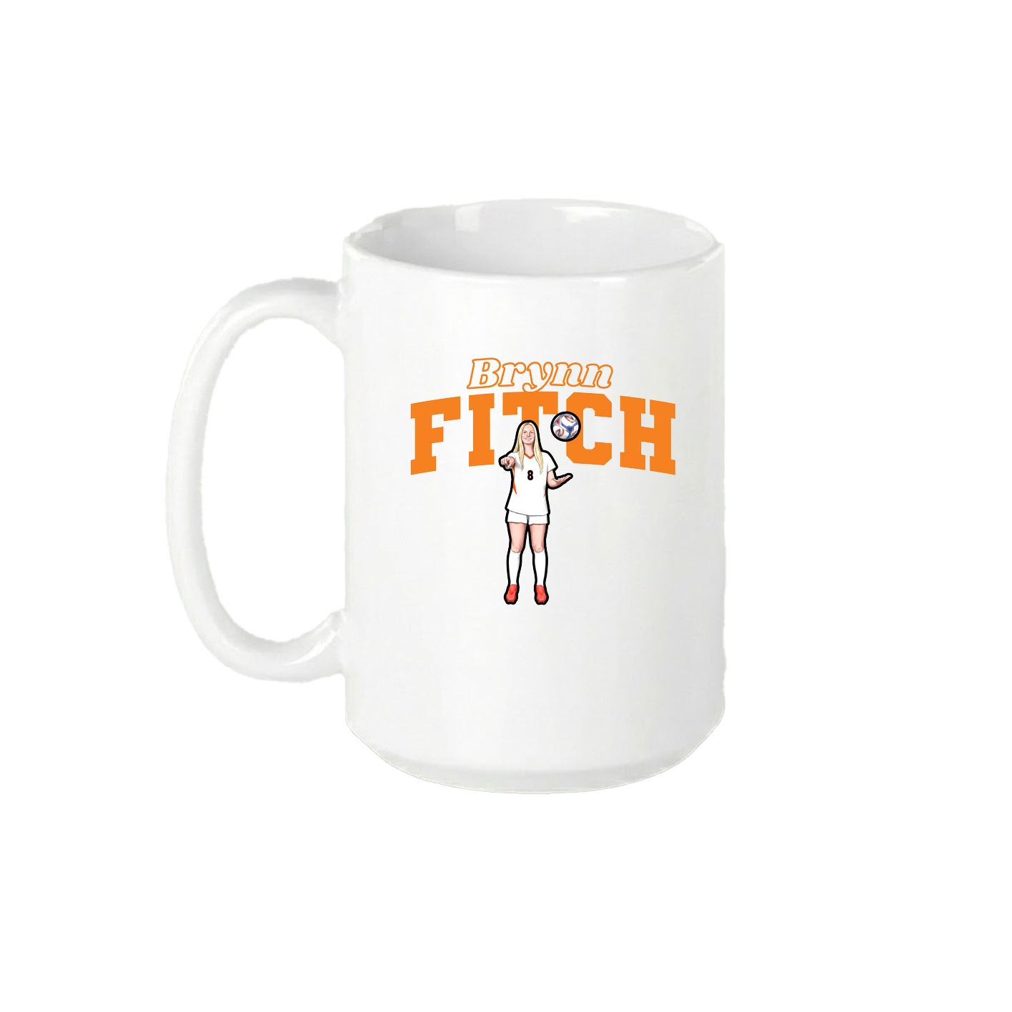 15oz Coffee Mug — Name Arch in White