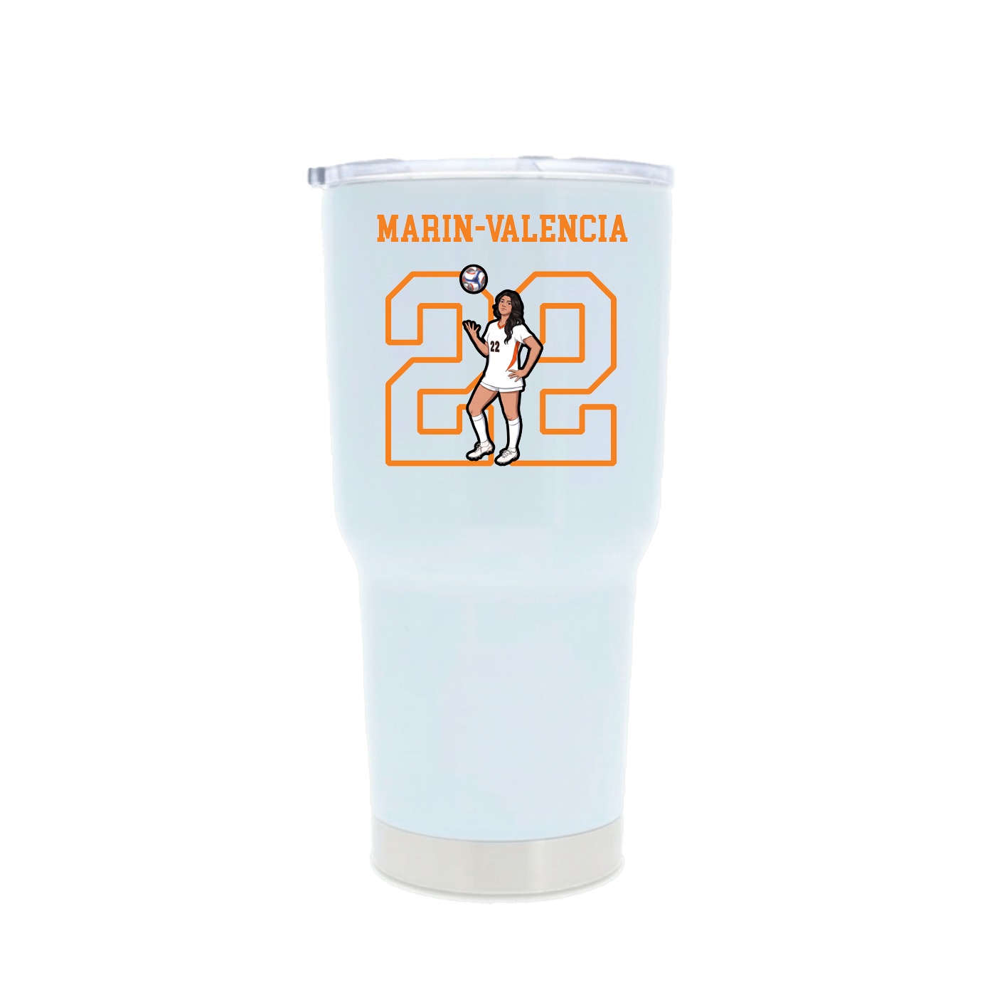 30oz Stainless Steel Tumbler — Shirsey in White