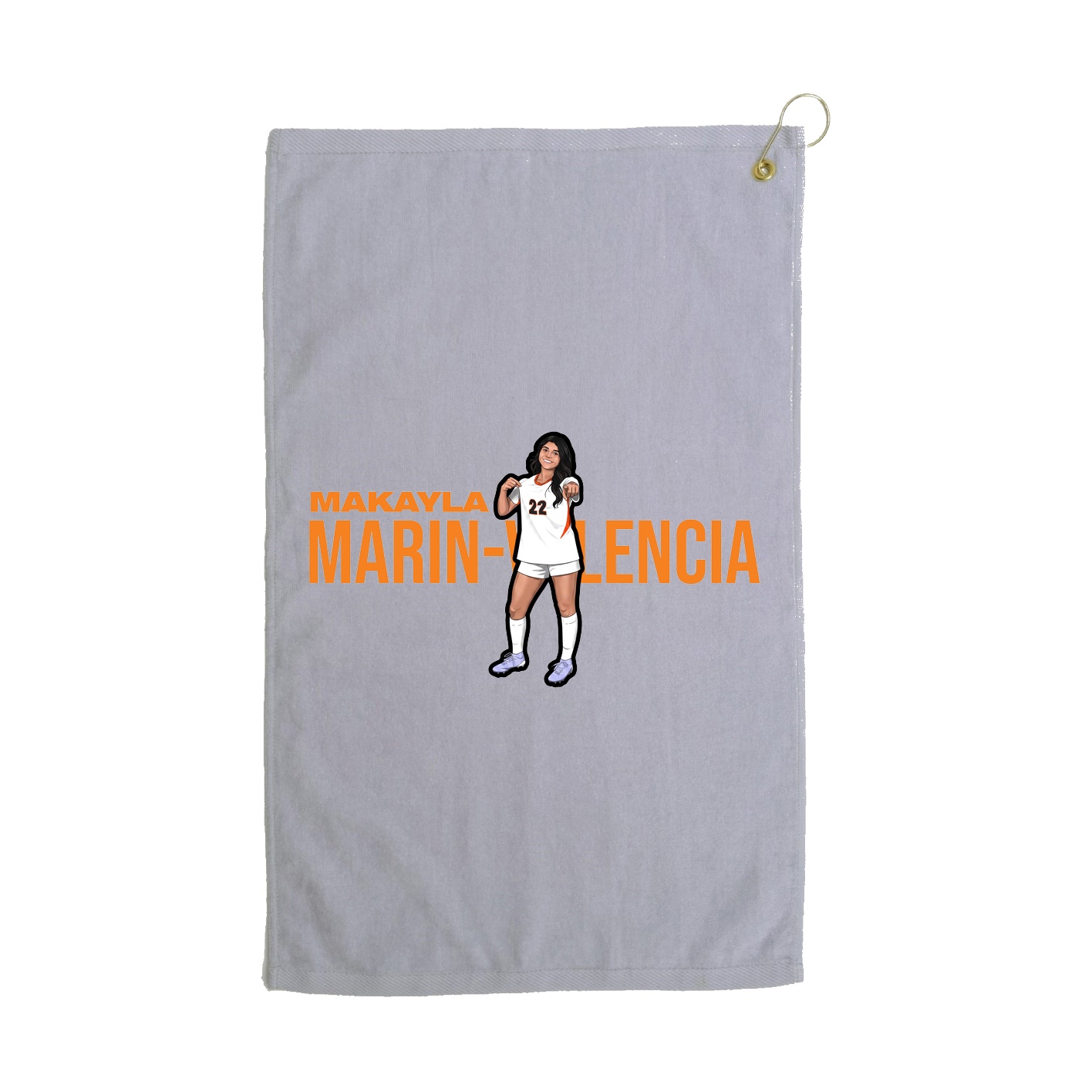Golf Towel — Player Name in Grey