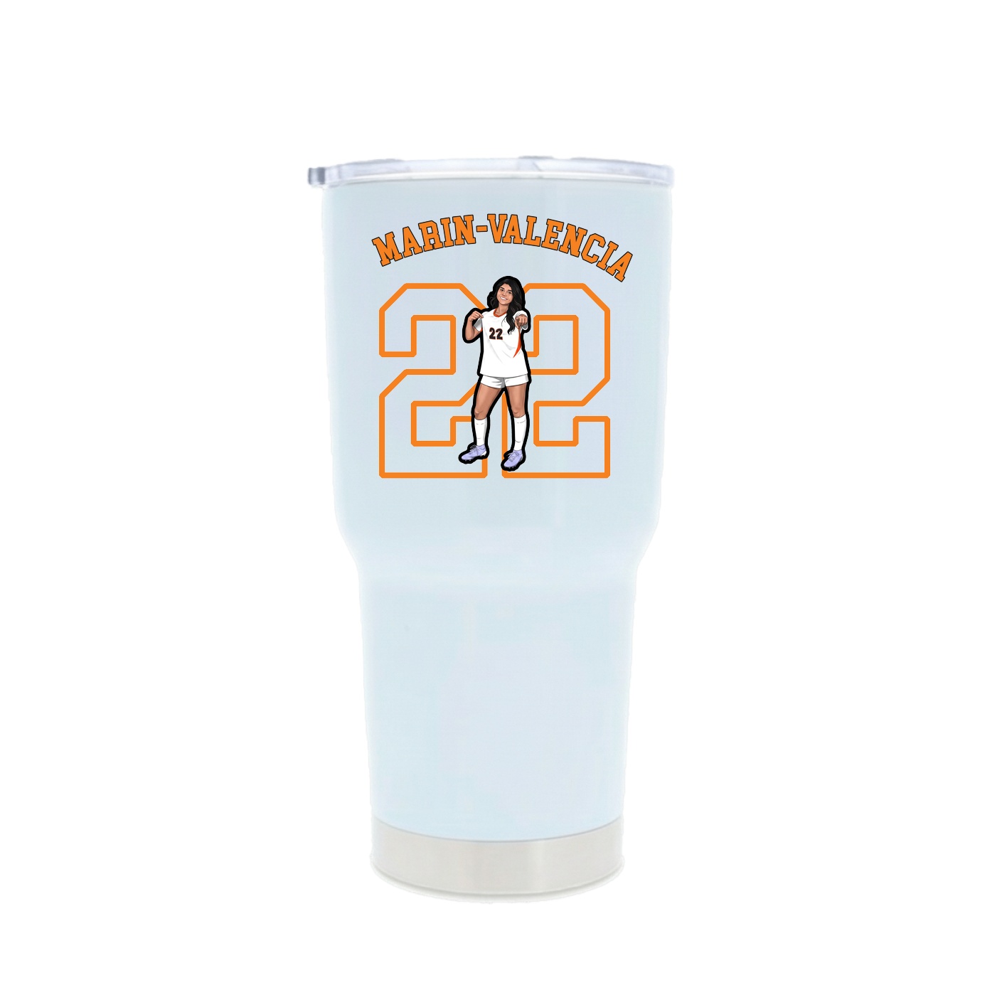 30oz Stainless Steel Tumbler — Shirsey Arch in White