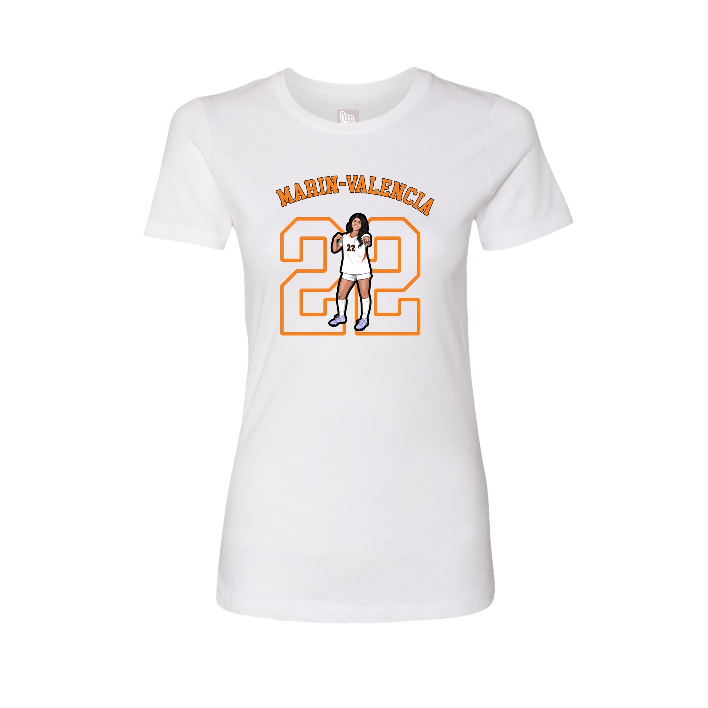 Fitted Women's Tee — Shirsey Arch in White