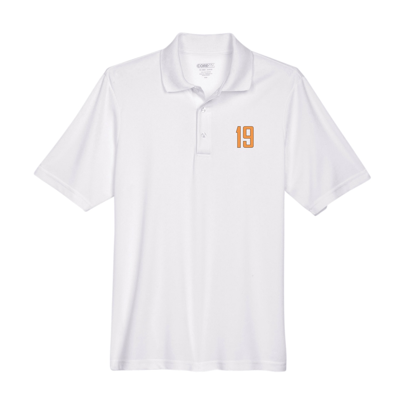 Performance Polo — Front Shirsy in White