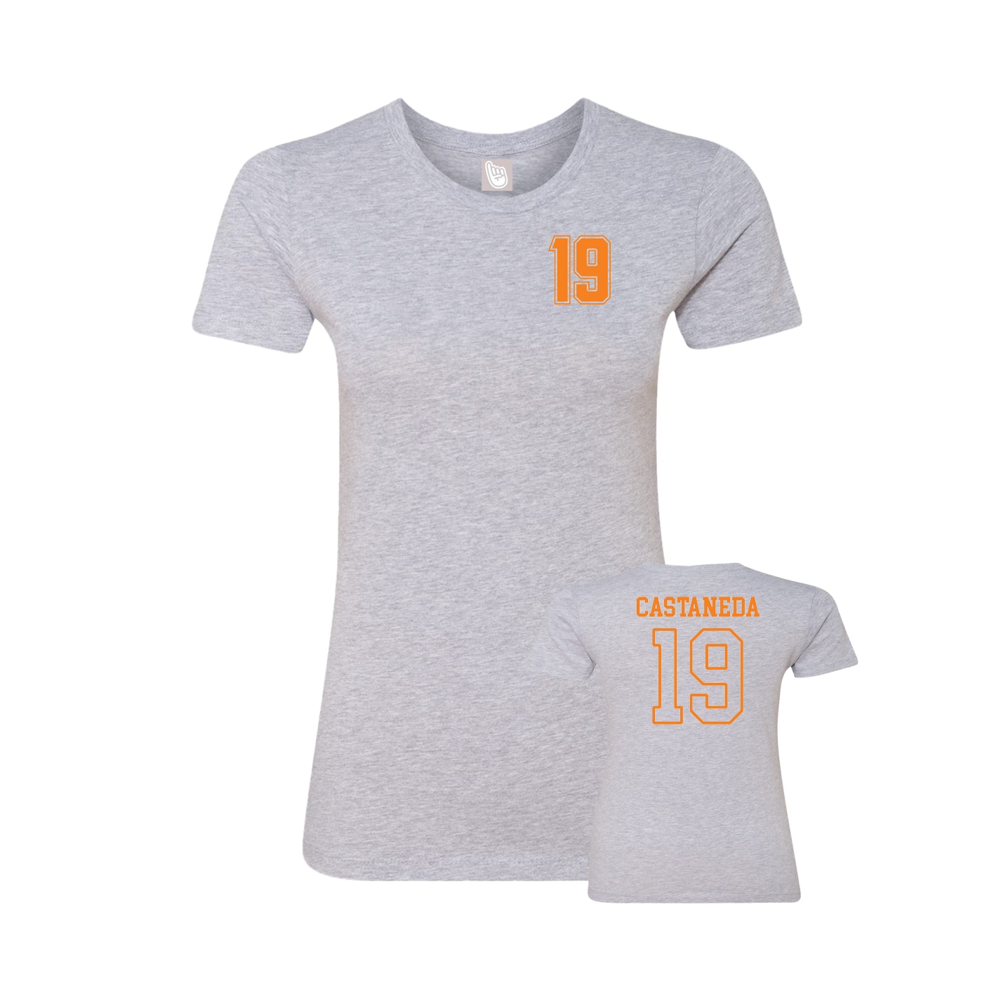 Womens Tee — Chest Back in Grey