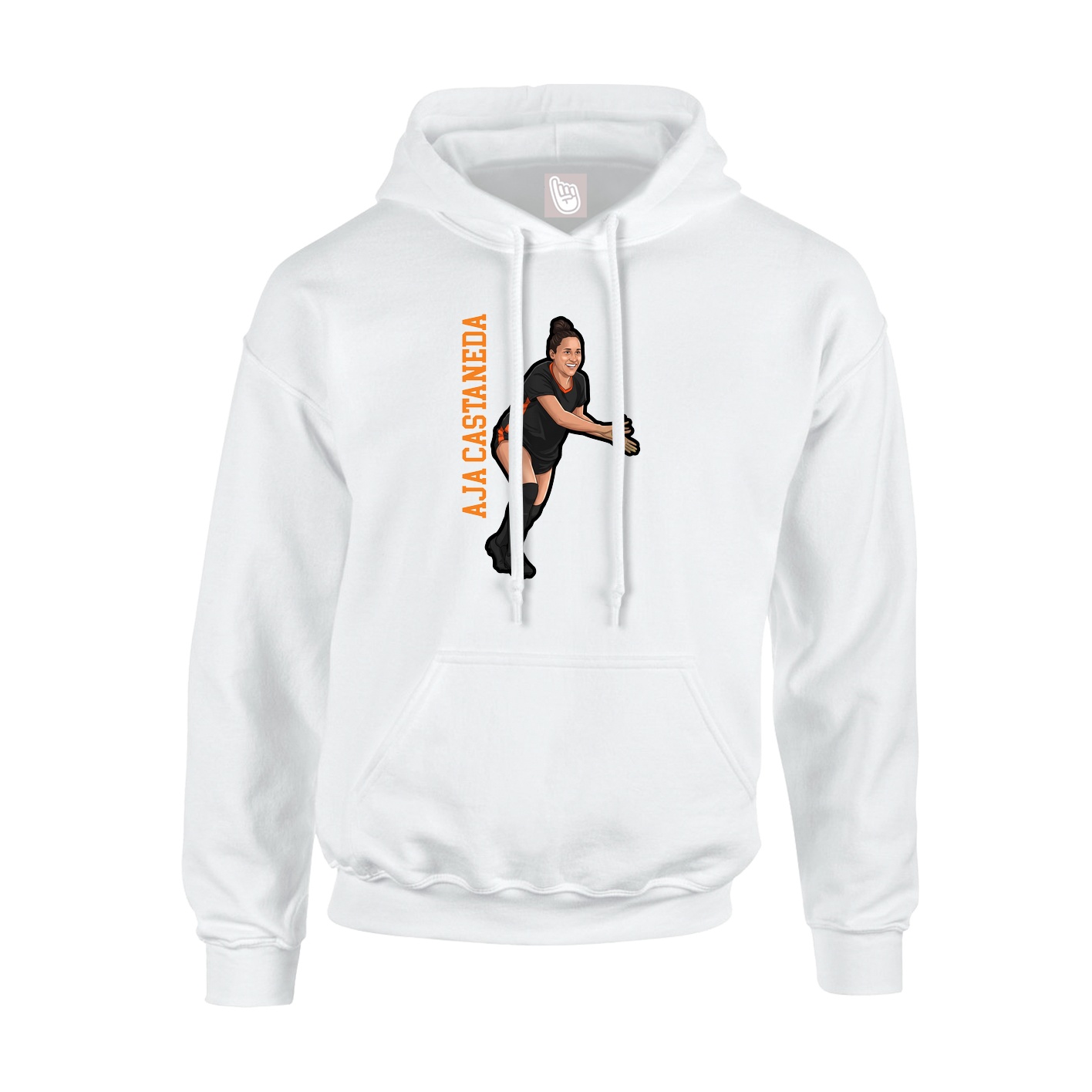 Hoodie — Name Vertical in White