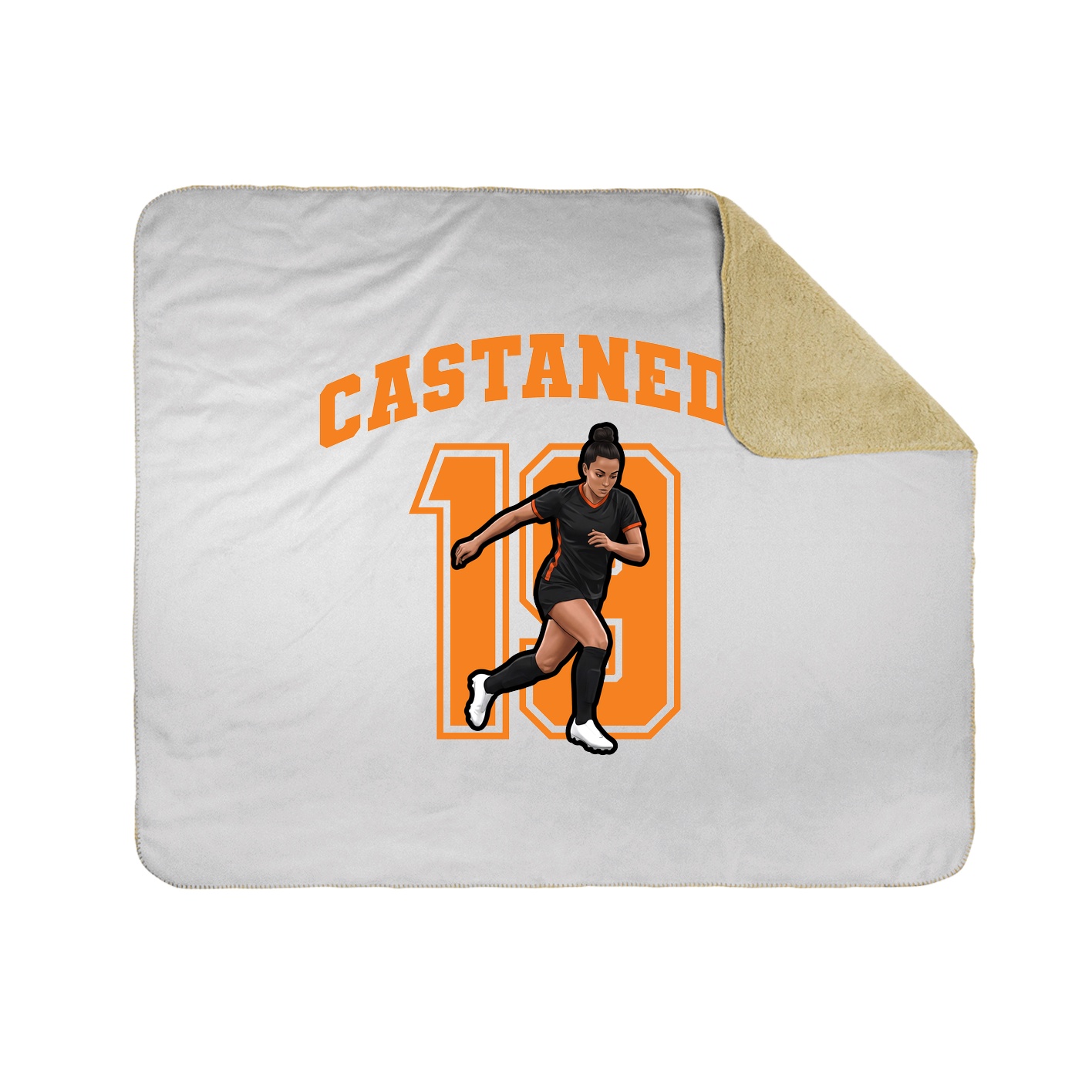 Throw Blanket — Number in White