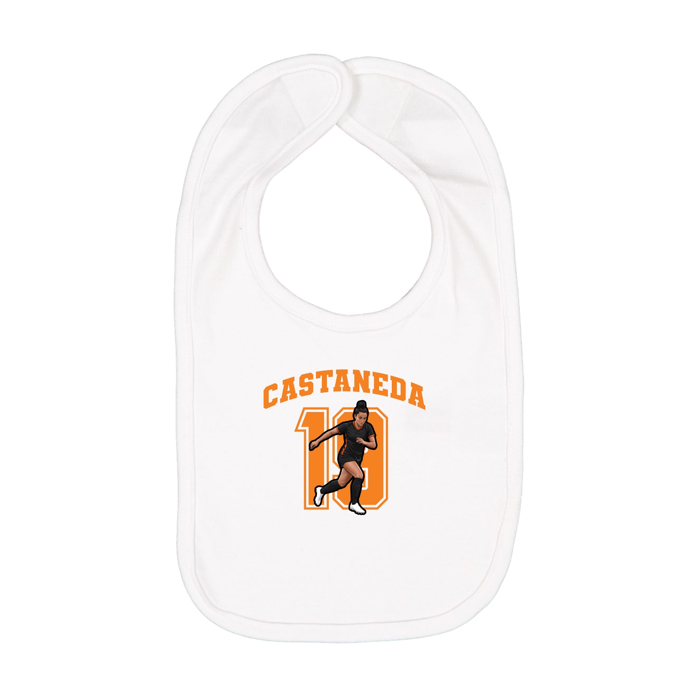 Infant Bib — Number in White