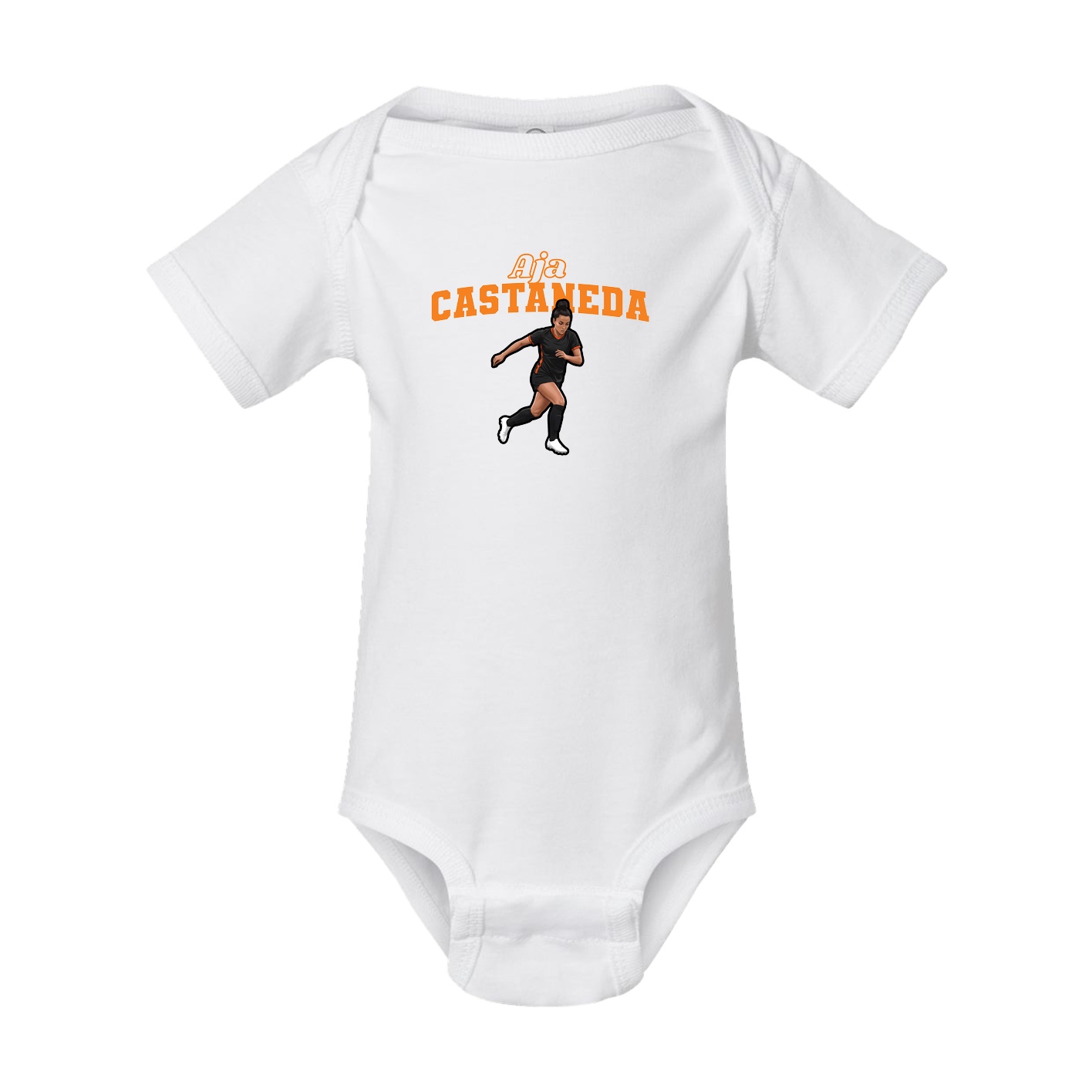 Baby Onesie — Name Arch in White