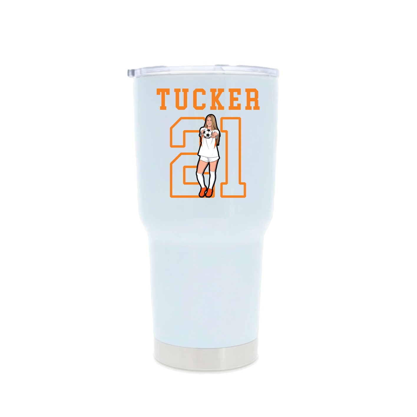 30oz Stainless Steel Tumbler — Shirsey in White