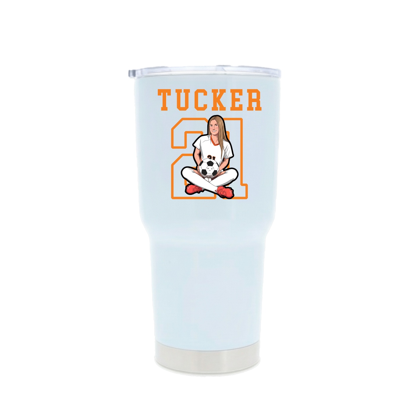 30oz Stainless Steel Tumbler — Shirsey in White